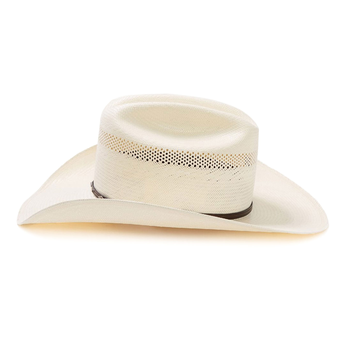 Stetson 10X Lobo Vent Ivory Straw Cowboy Hat - Image 1