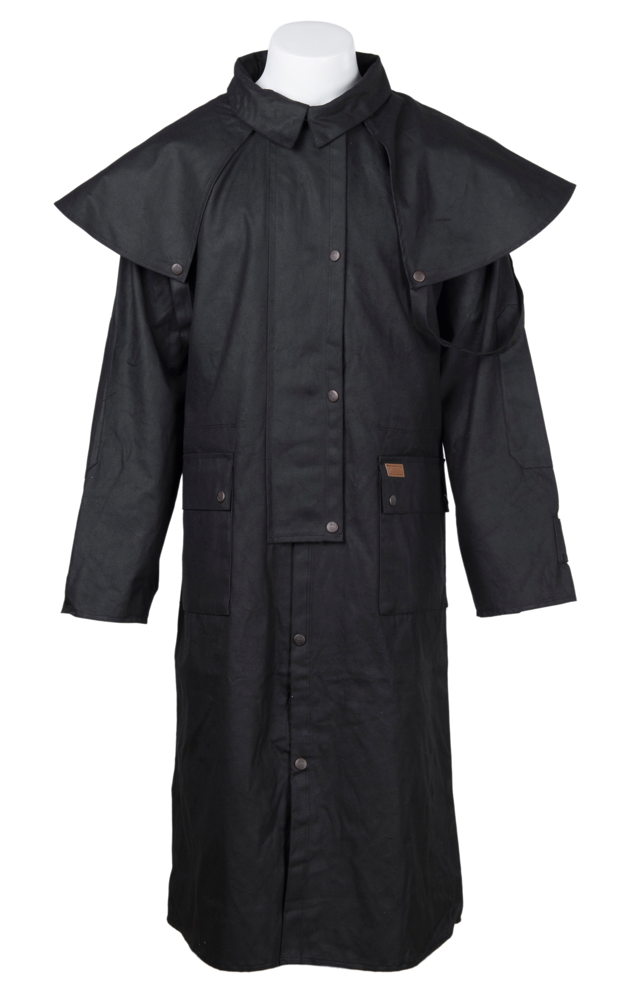 Outback Trading Co. Black Low Rider Oilskin Duster - Big & Tall - Image 1