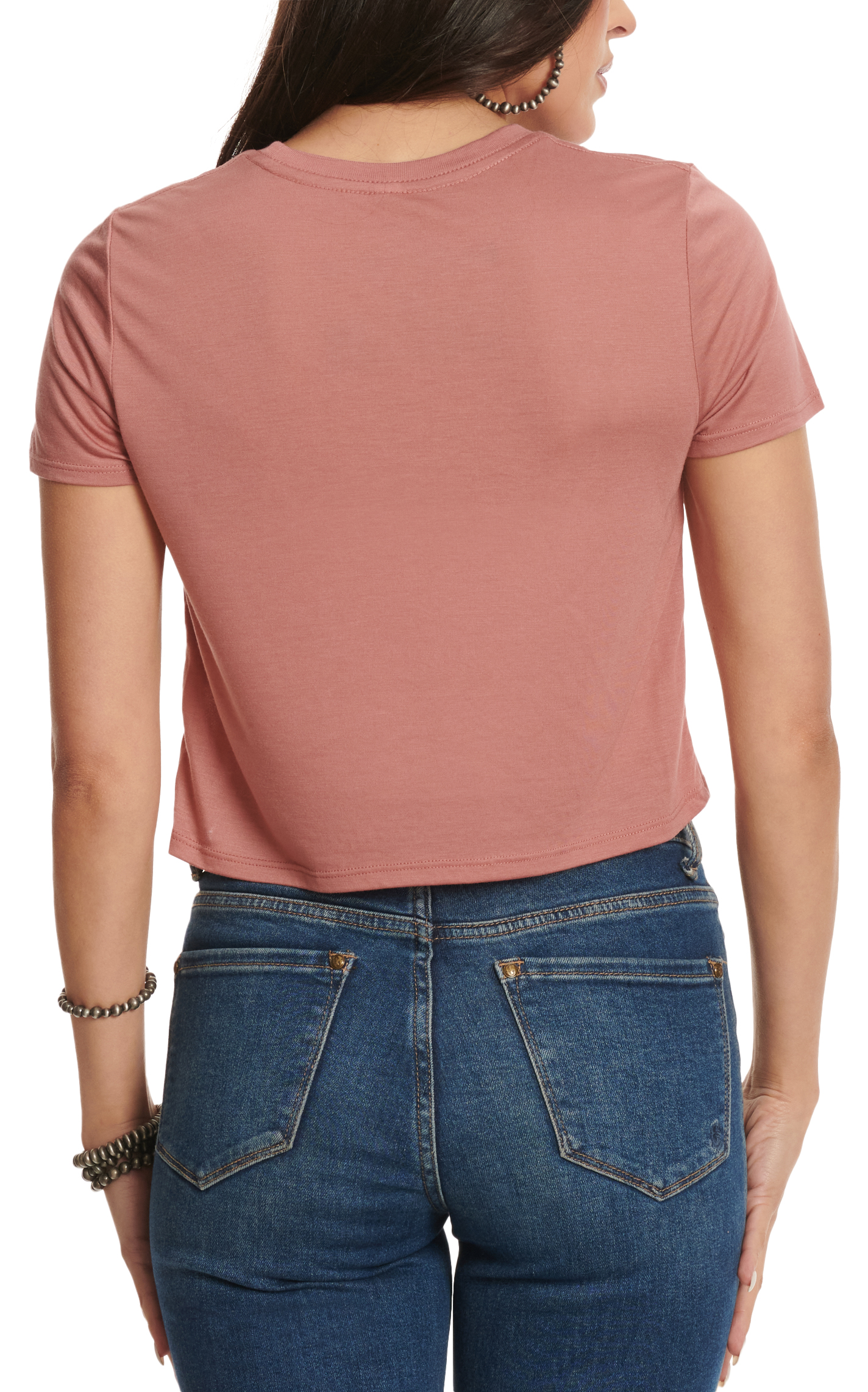 Salty Rodeo Women's Rosewood Logo Graphic Cropped Girlfriend T-Shirt - Image 1
