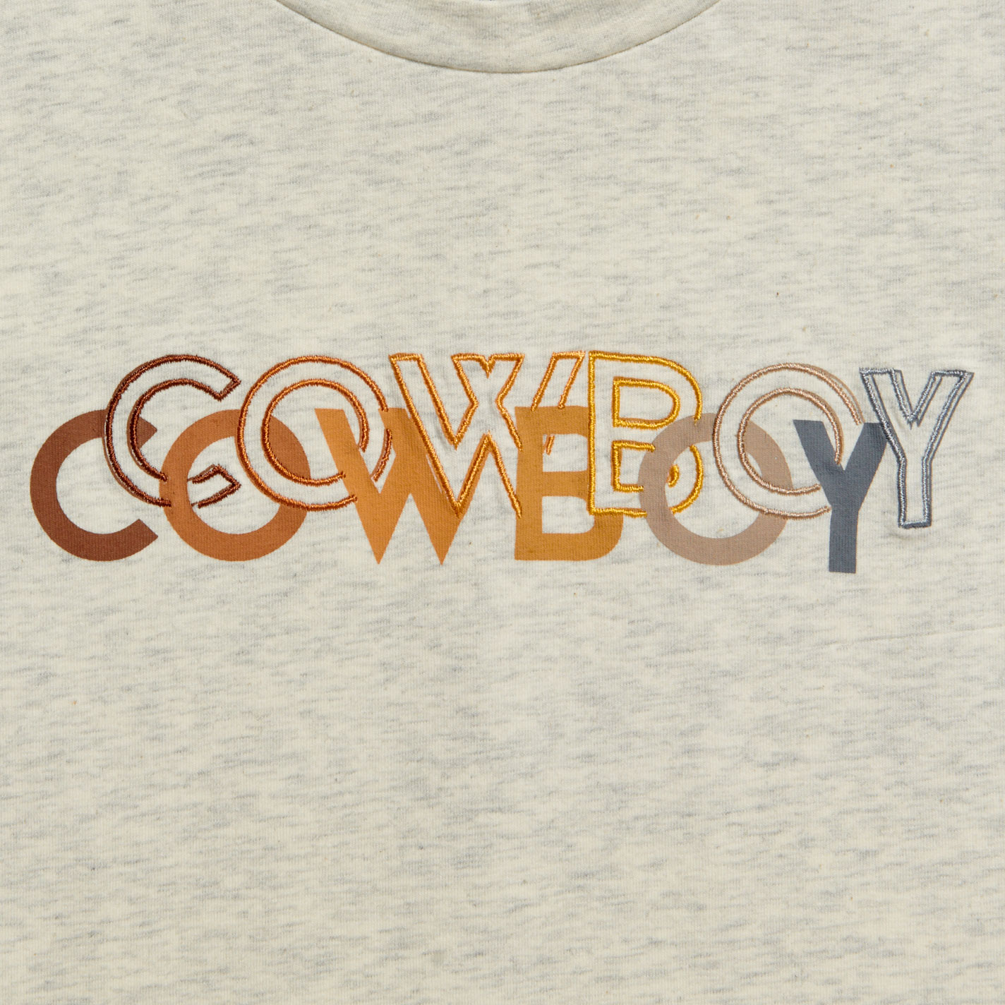 Rafter C Toddler Boy's Gray Cowboys Embroidered T-Shirt - Image 1