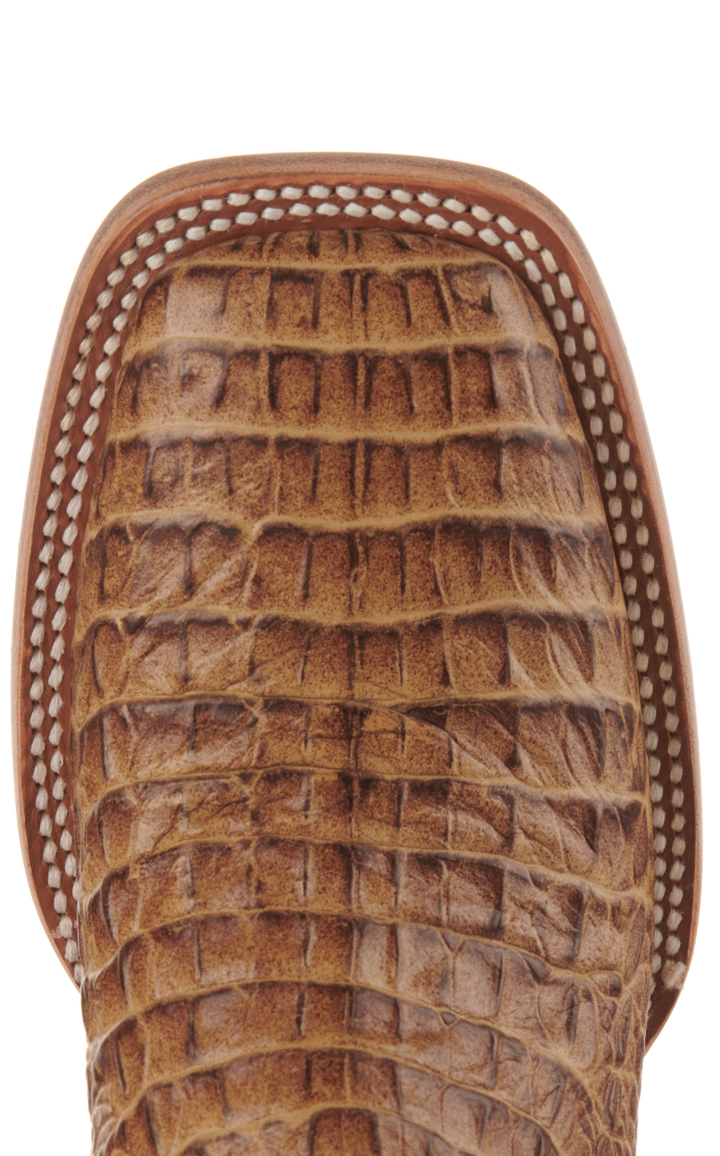 Cavender’s Women’s Endurance Beige and Sand Croc Print Wide Square Toe Cowboy Boots  - Image 1