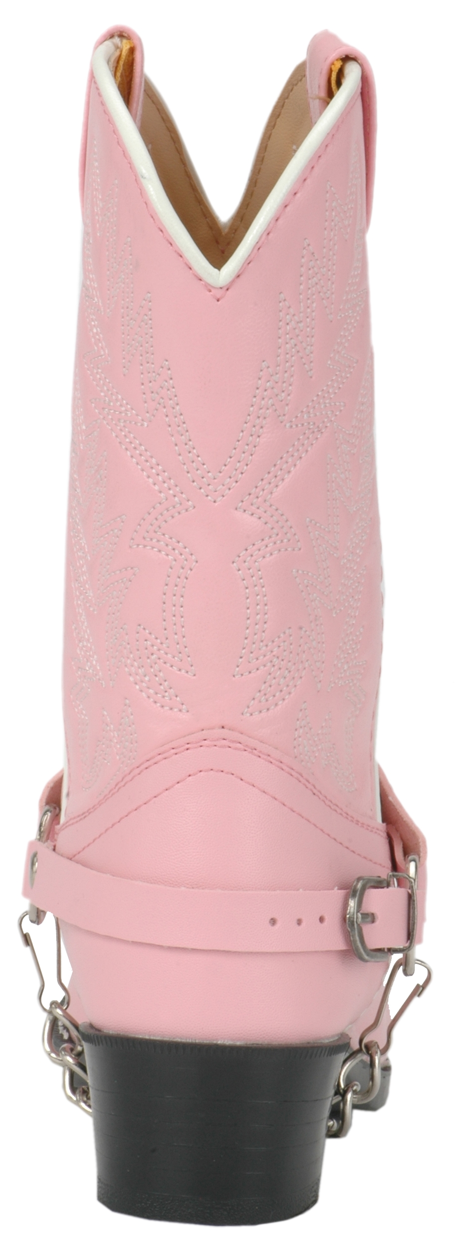 Durango Kids Pink with Rhinestone Strap Cowboy Boots - Image 1