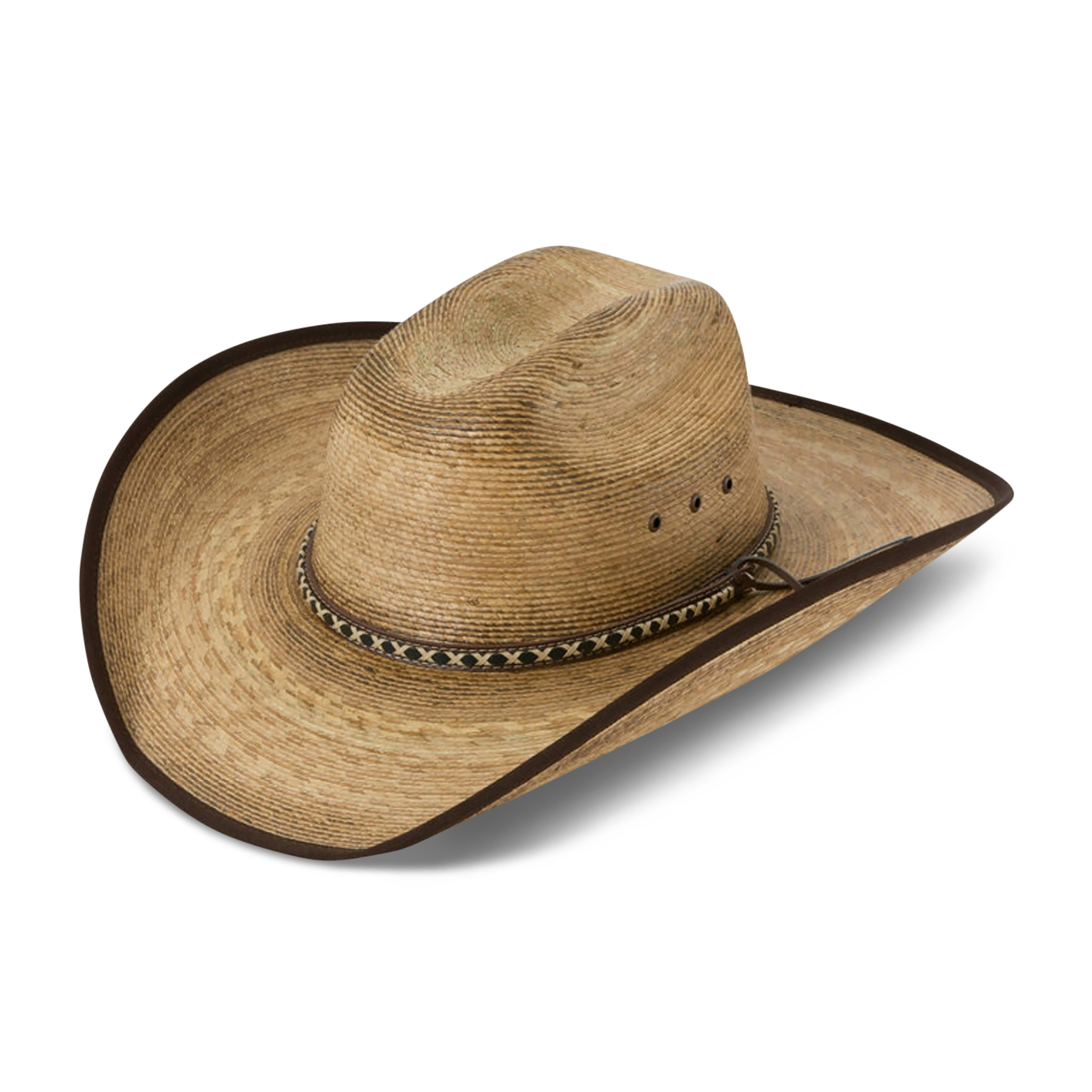 Cavender's 15X Burnt Ponderosa Palm with Brown Bound Edge Cowboy Hat - Image 1