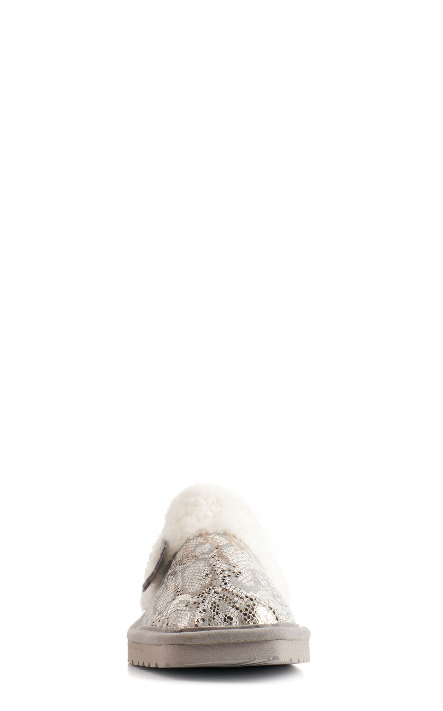 Ariat Women's Jackie Metallic Gray Snake Print Suede Slippers - Image 1