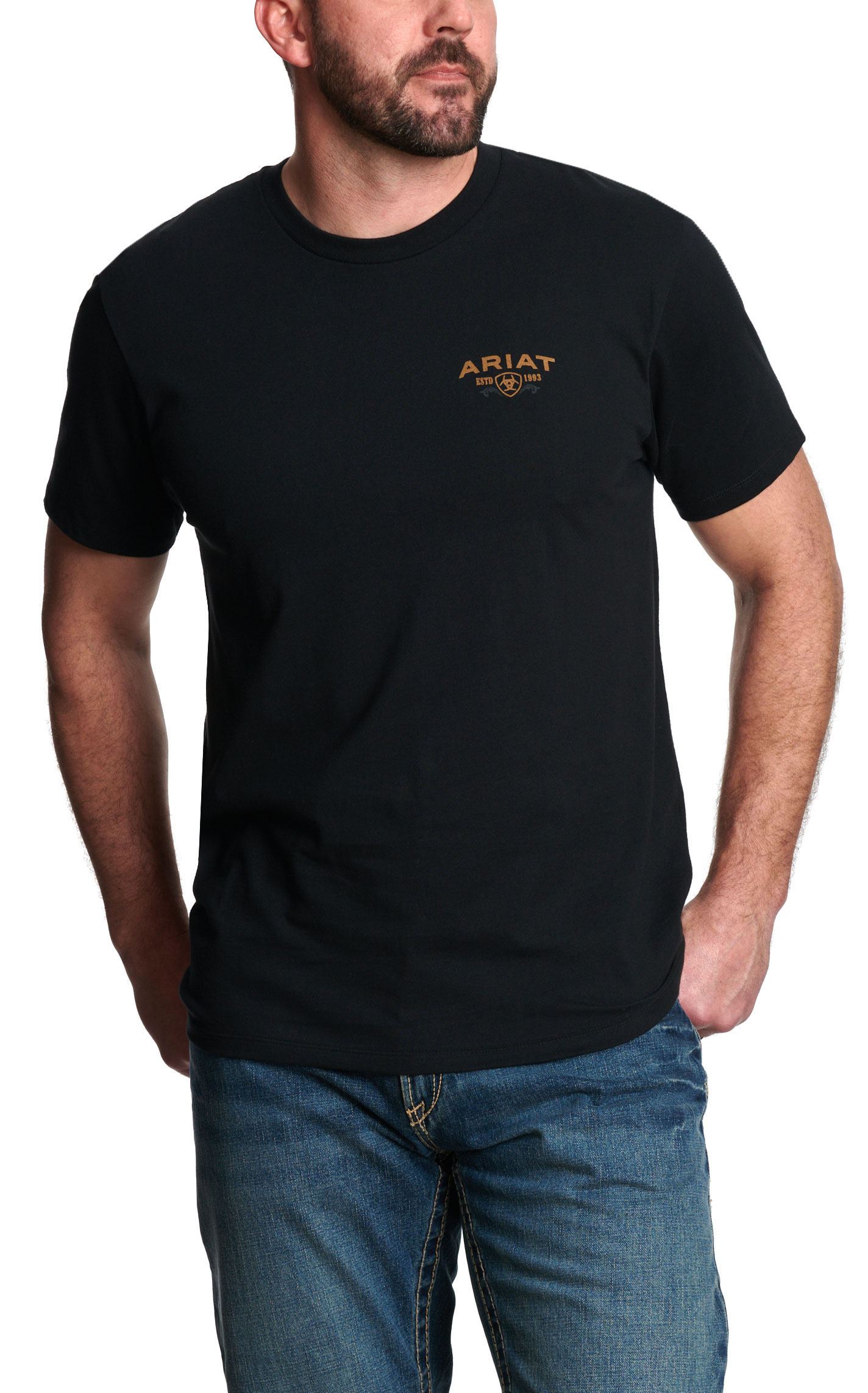 Ariat Men’s Black Big Bucker Made to Last Graphic Short Sleeve T-Shirt - Image 1