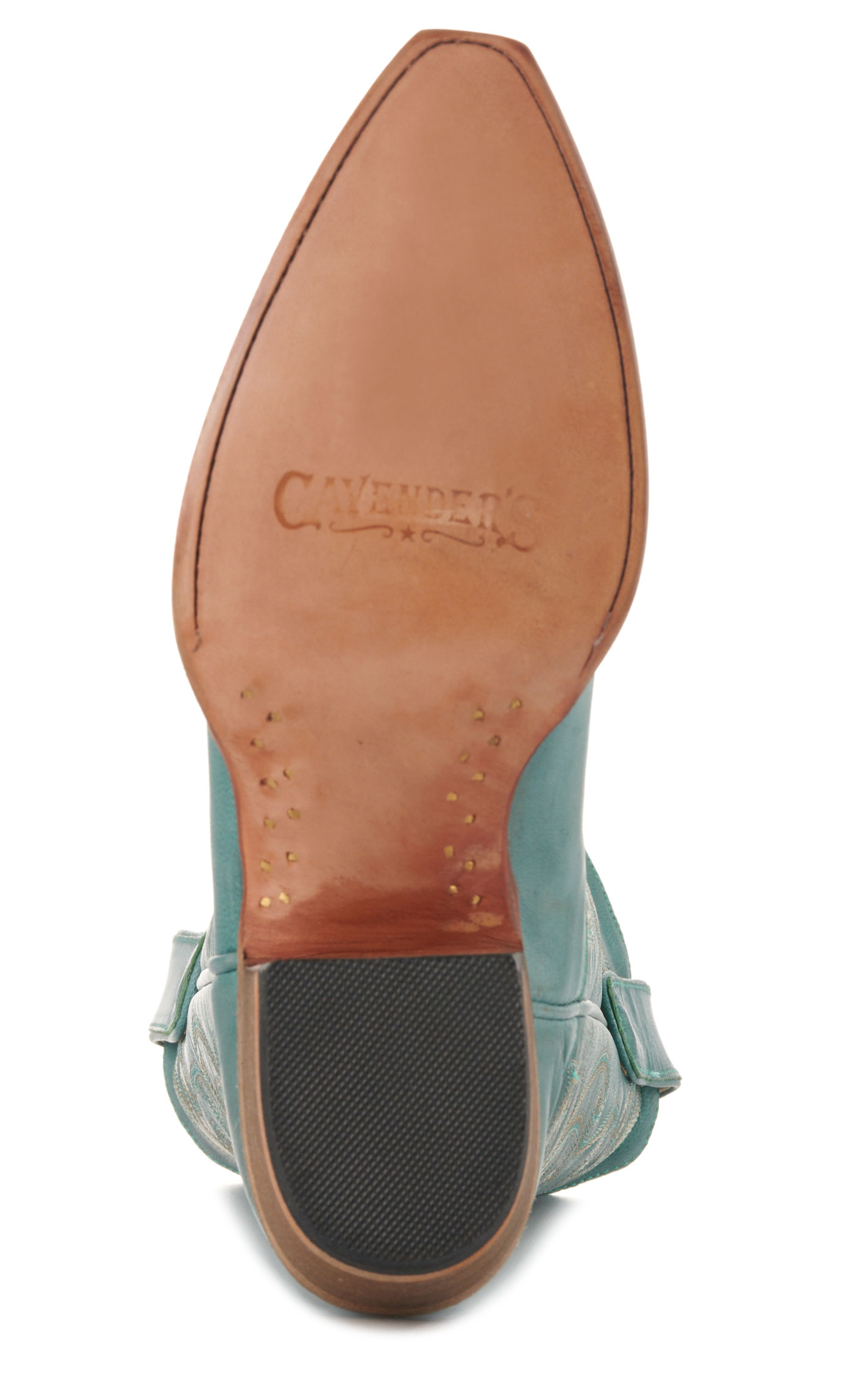 Cavender's Women's Turquoise Goat Snip Toe Cowboy Boots - Image 1