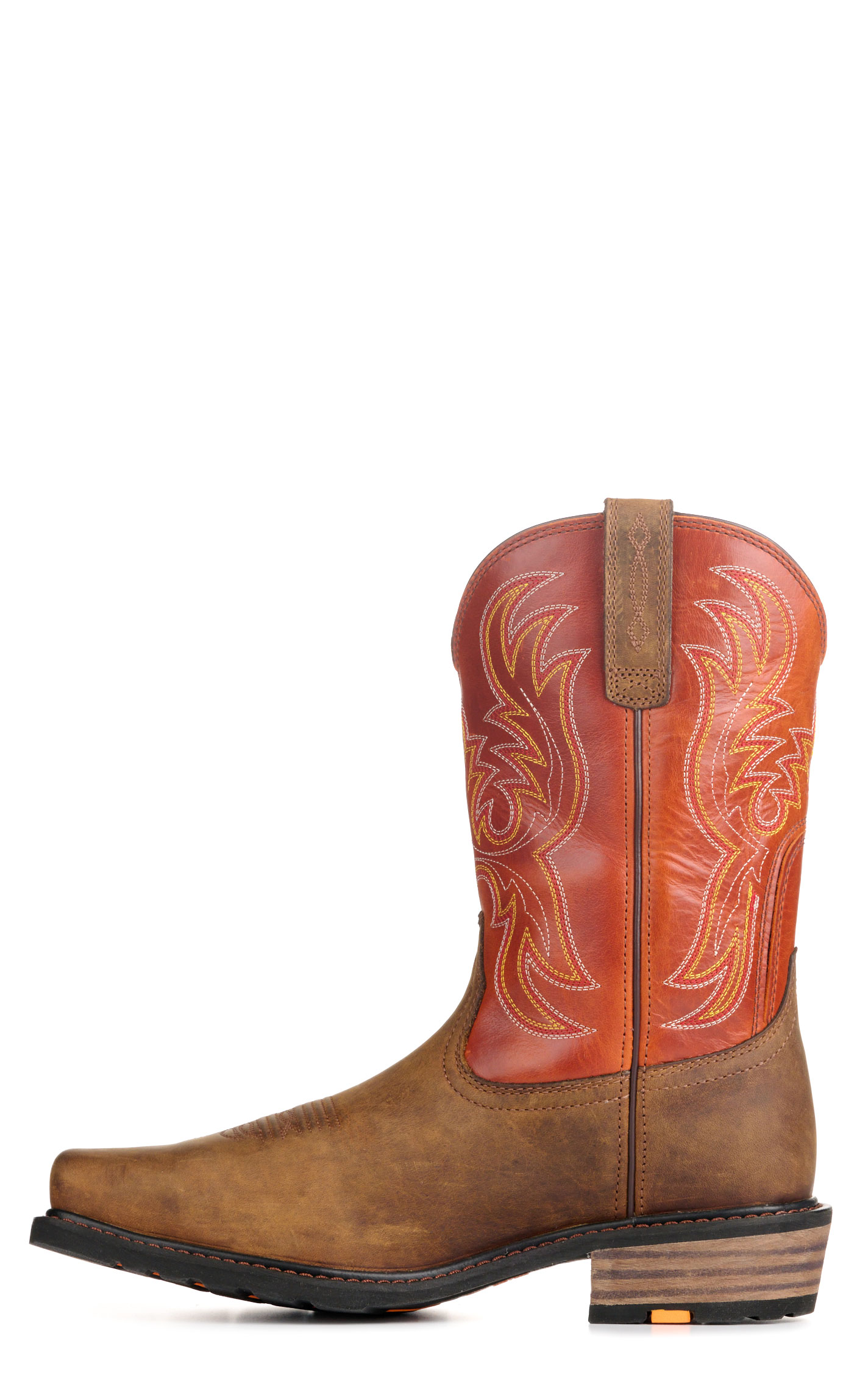 Ariat Men's Ironside Dark Earth & Brick Wide Square Steel Toe Work Boots - Image 1