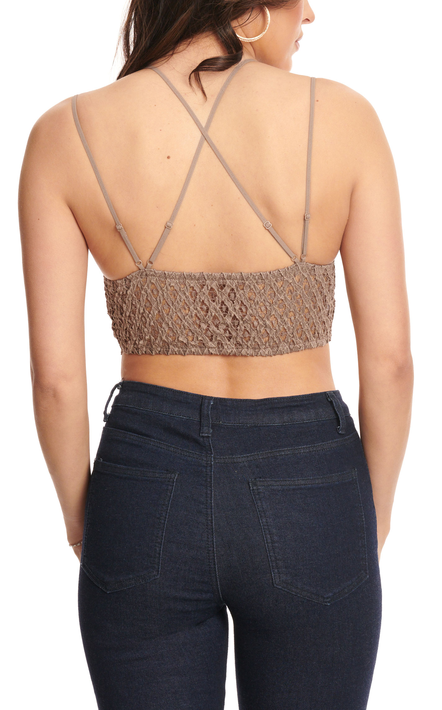 Wishlist Women's Cocoa Lace Double Strap Bralette - Image 1