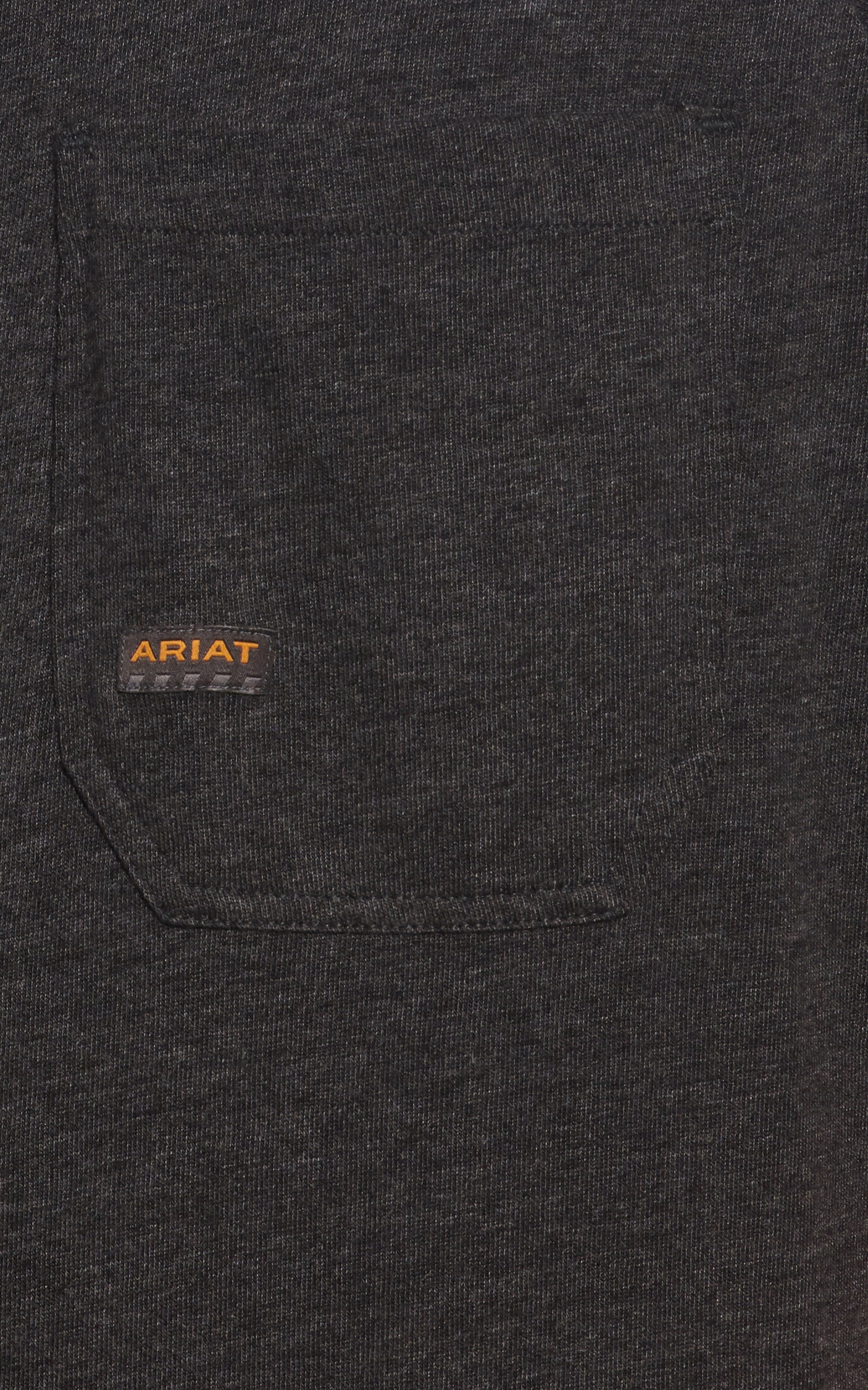 Ariat Men's Rebar Cotton Strong Charcoal Gray Heather Short Sleeve Pocket Work T-Shirt - Image 1