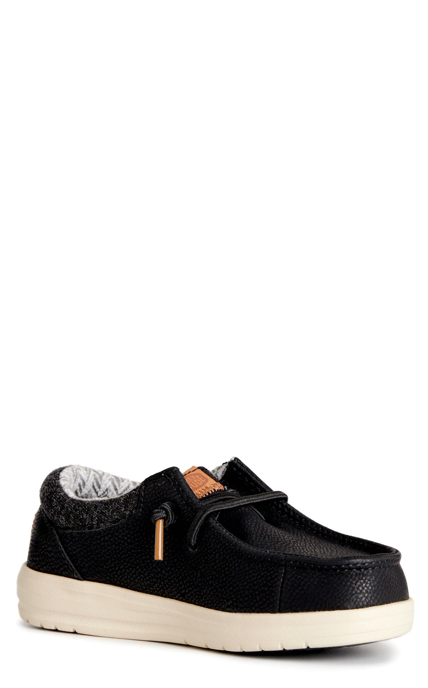 Hey Dude Toddler Boy's Paul Black Lace Moc Toe Shoes - Image 1