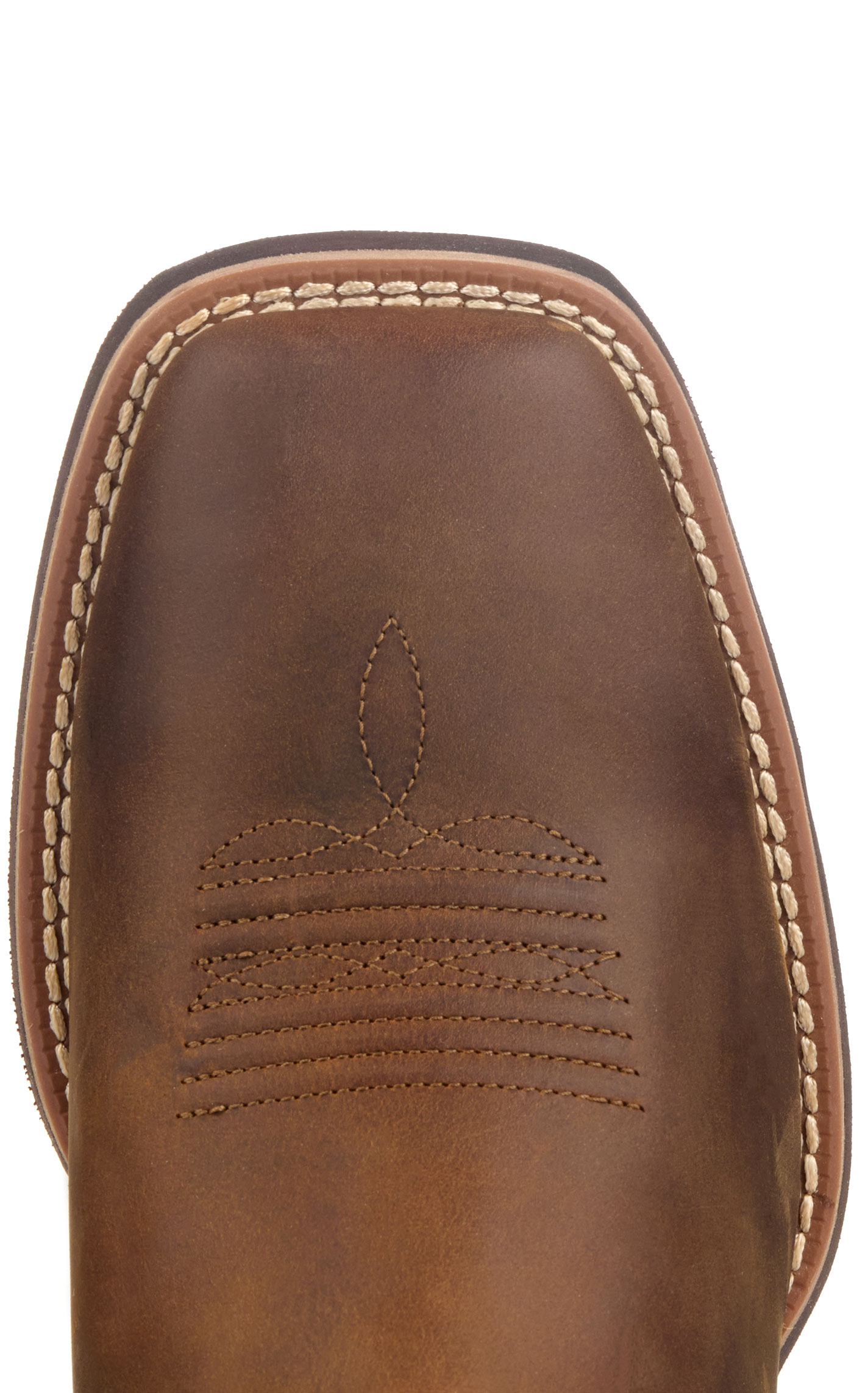 Ariat Men's Sport Outfitter Distressed Brown Wide Square Toe Cowboy Boots - Image 1