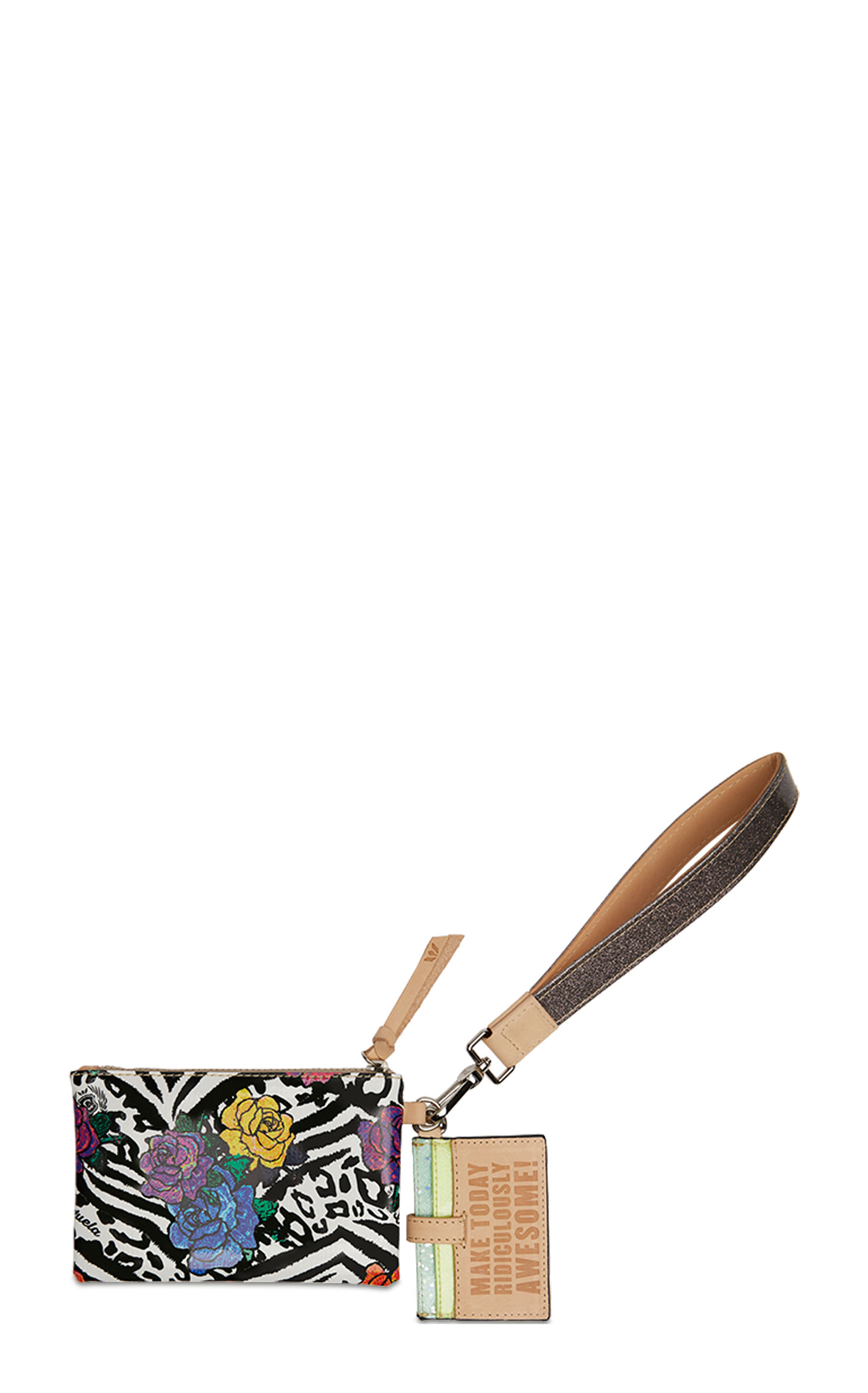Consuela Carla Multi-Color Roses & Animal Print Combi Wallet - Image 1