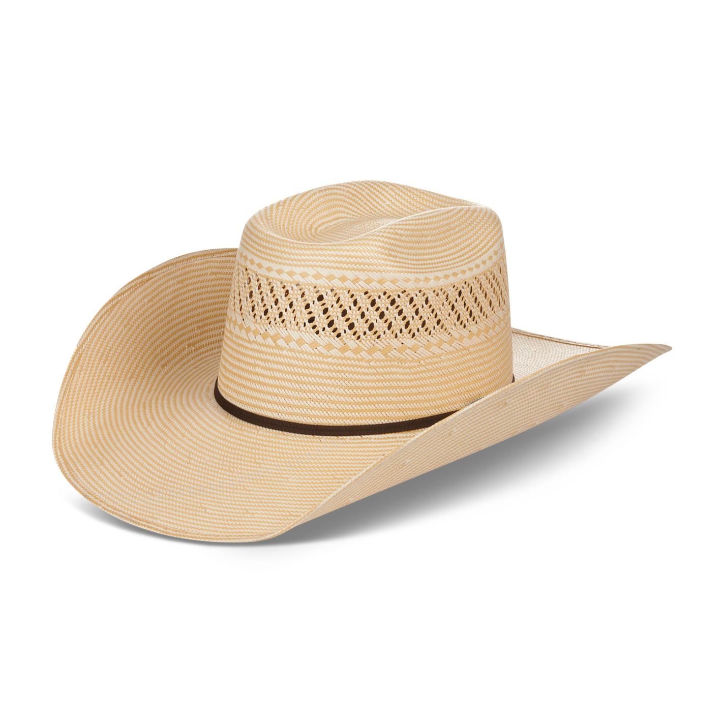 Resistol's Cody Johnson Two Tone Vented Cattleman Crown Straw Cowboy Hat - Image 1