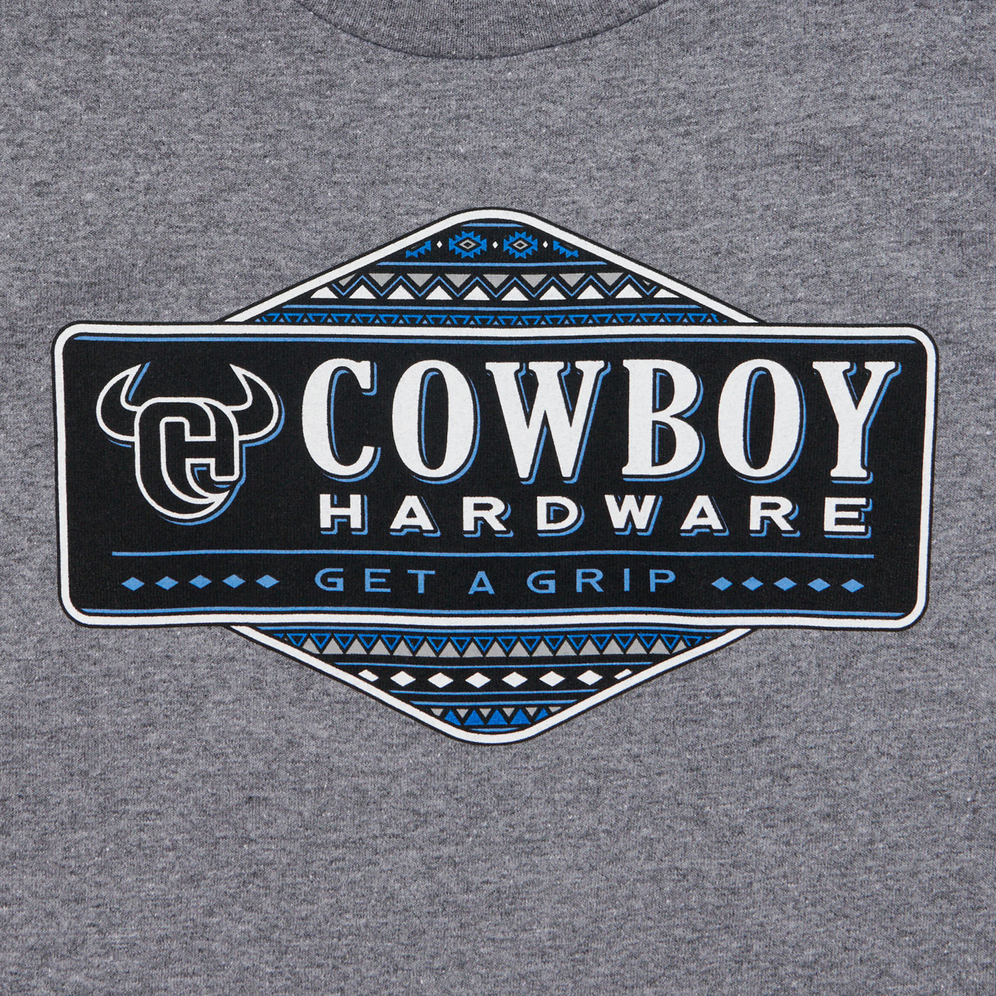 Cowboy Hardware Boy's Gray Aztec Graphic T-Shirt - Image 1