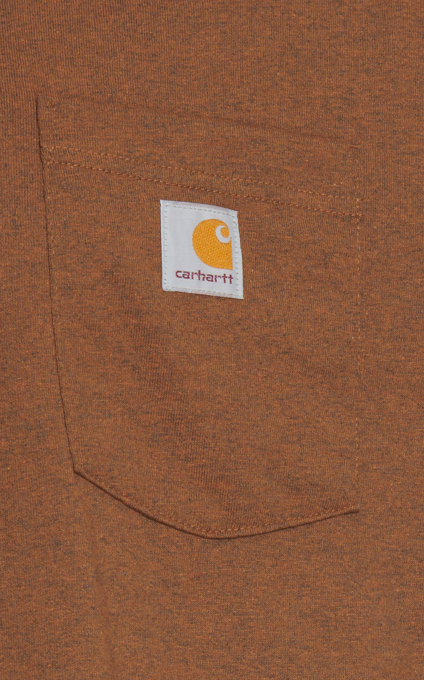 Carhartt Men's Walnut Heather Heavy Cotton Loose Fit Short Sleeve Work T-Shirt - Image 1