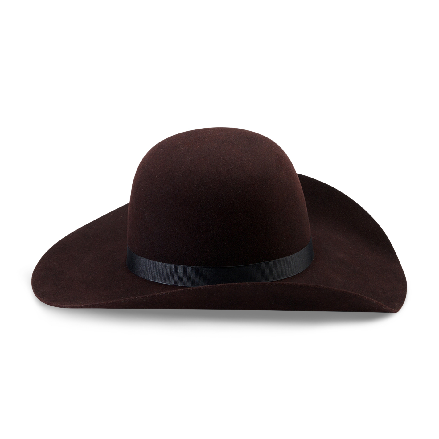 Cavender's Cowboy Collection Black Cherry 6X Open Crown Felt Cowboy Hat - Image 1