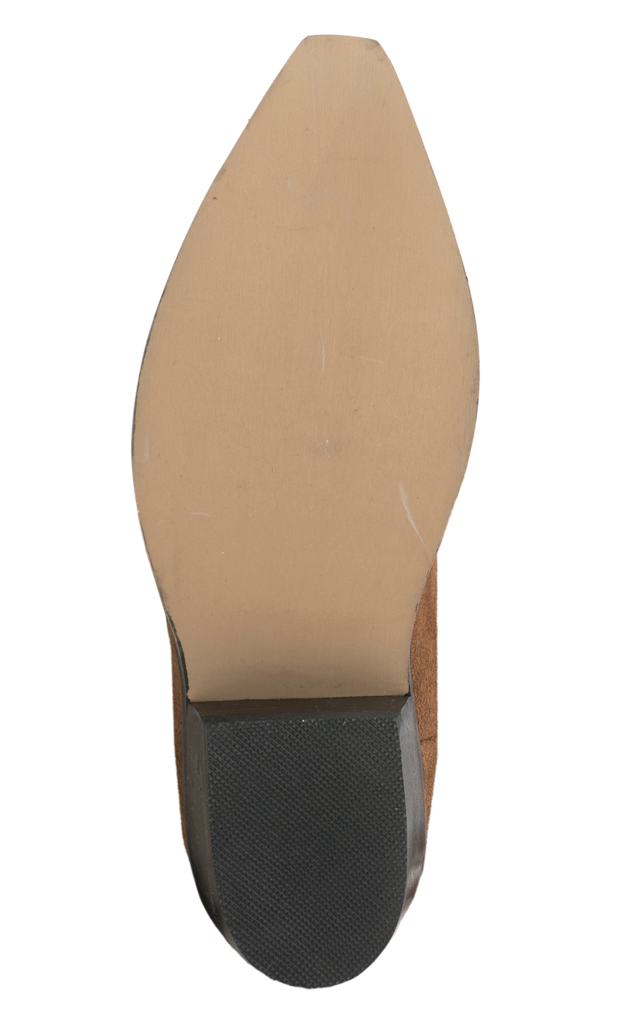 Smoky Mountain Kids Tan Suede with Fringe Western Traditional Toe Cowboy Boots - Image 1