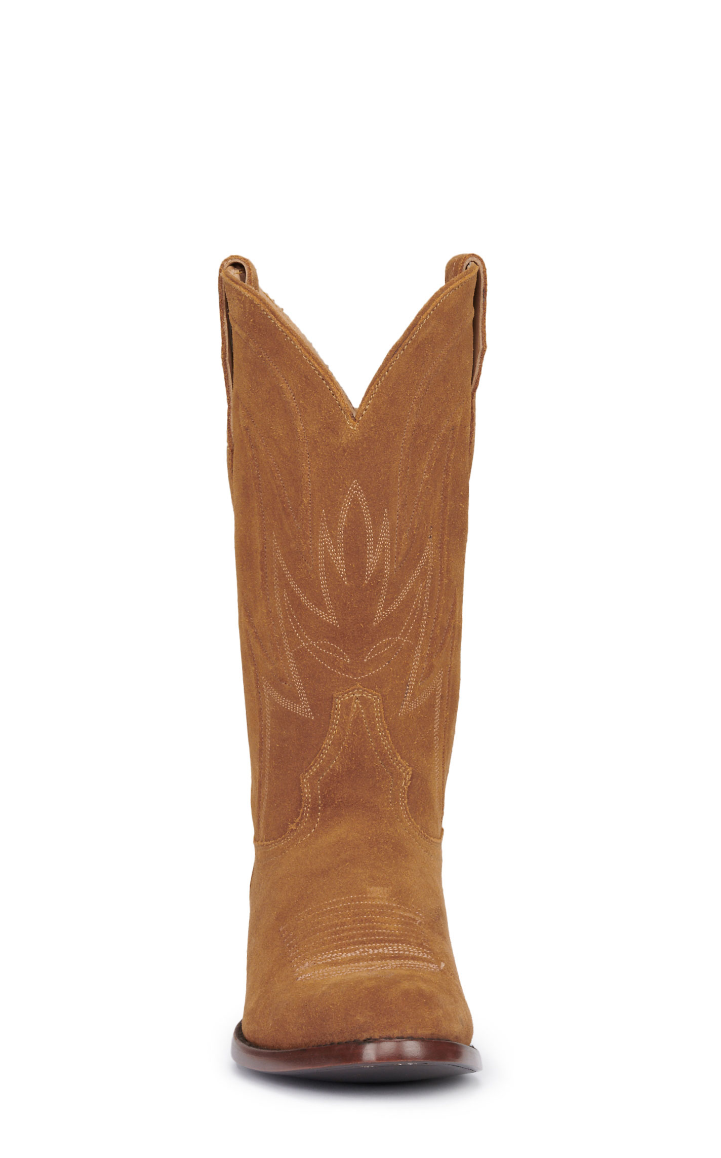 JRC & Sons Men's Colton Water Resistant Suede Leather Round Toe Cowboy Boot in Tan - Image 1