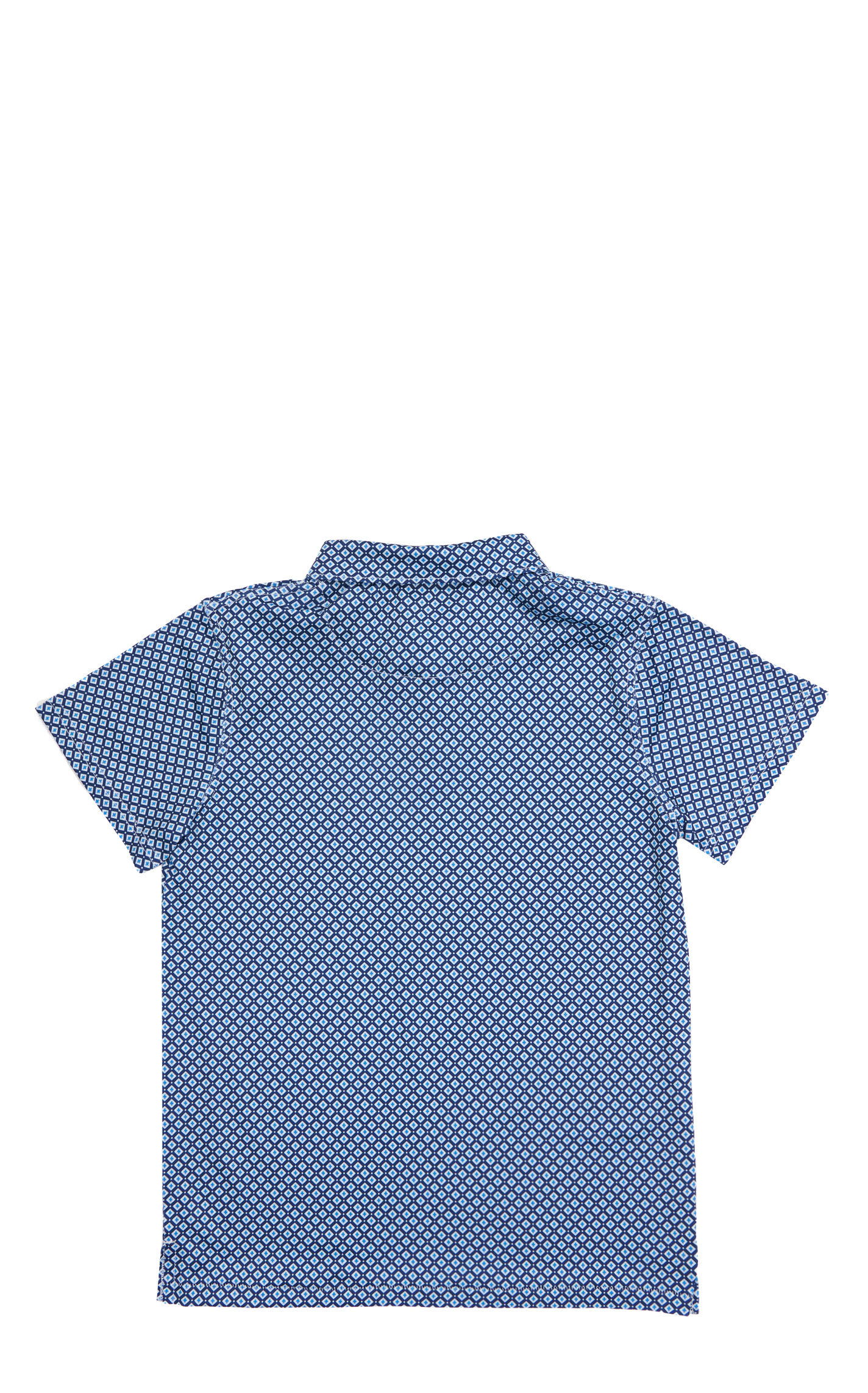 Rafter C Boy's Navy Geo Print Polo Shirt - Image 1