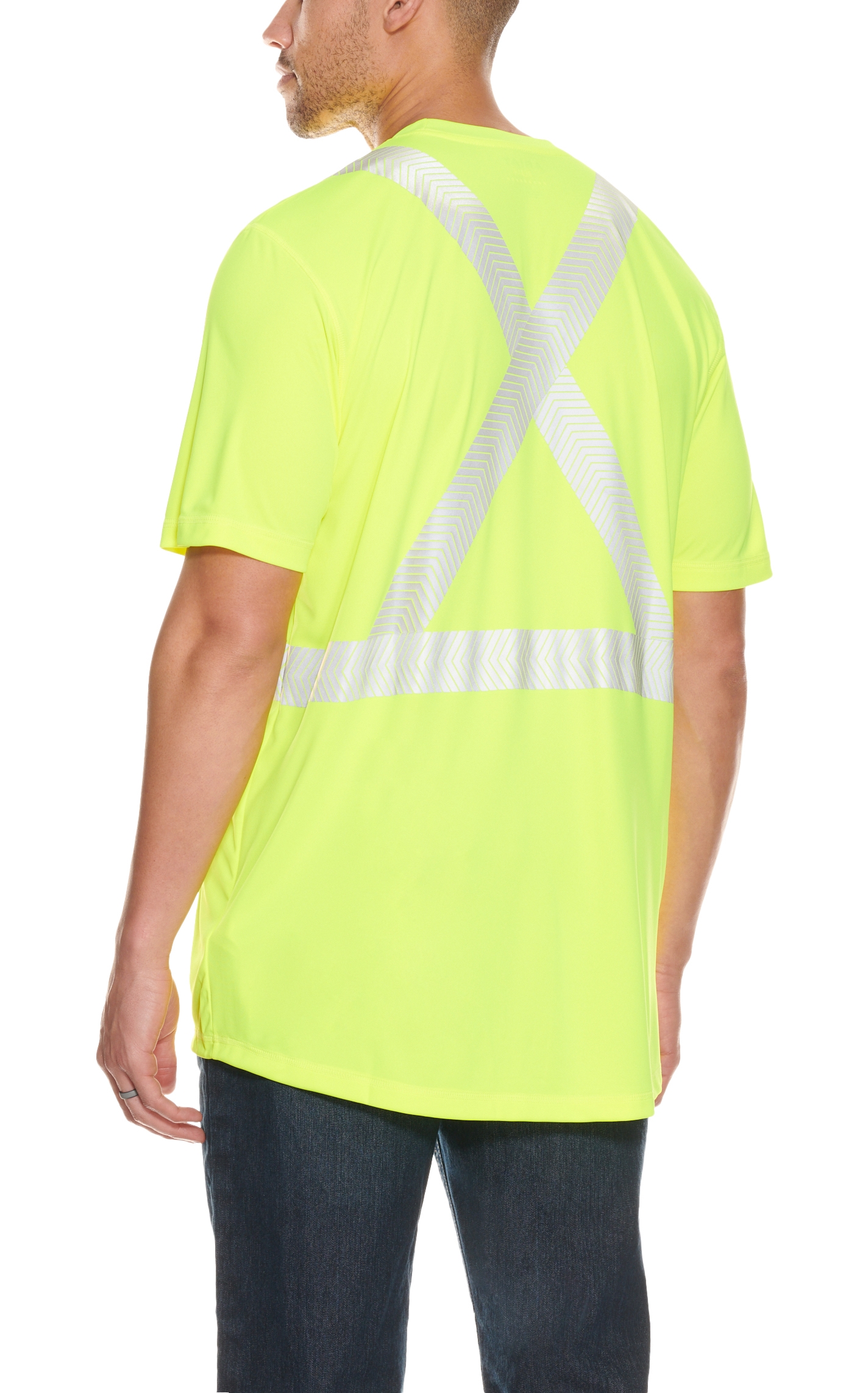 Ariat Men's Rebar Yellow Hi-Vis ANSI Short Sleeve Work T-Shirt - Image 1