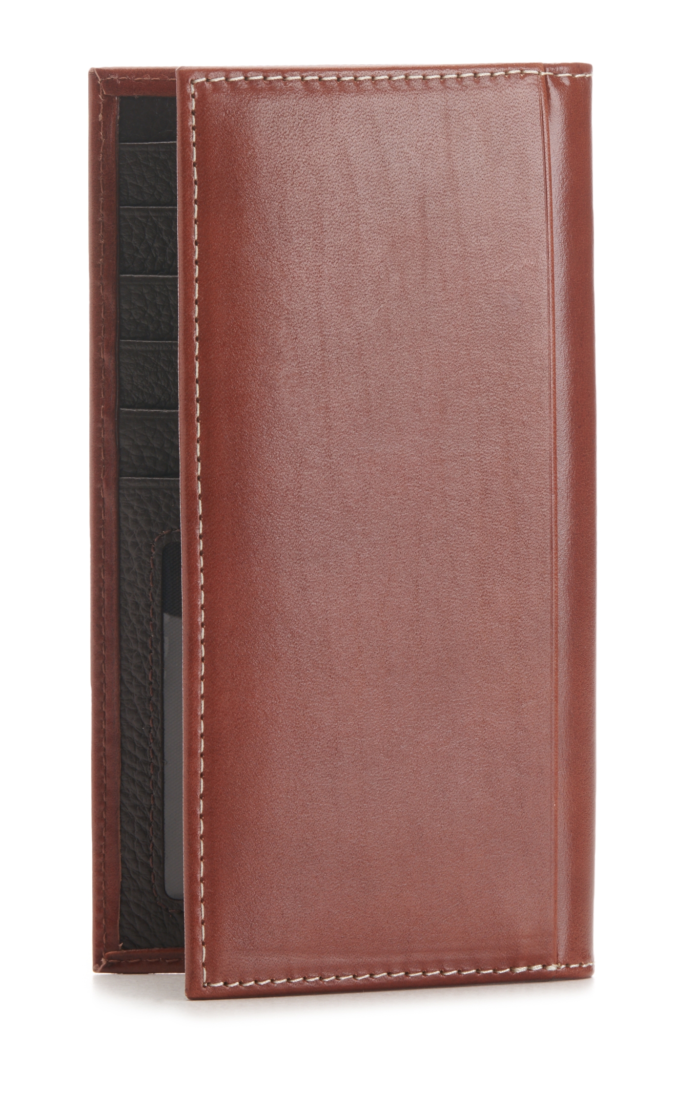 Ariat Brown Tooled and Diamond Embossed Rodeo Wallet / Checkbook Cover - Image 1