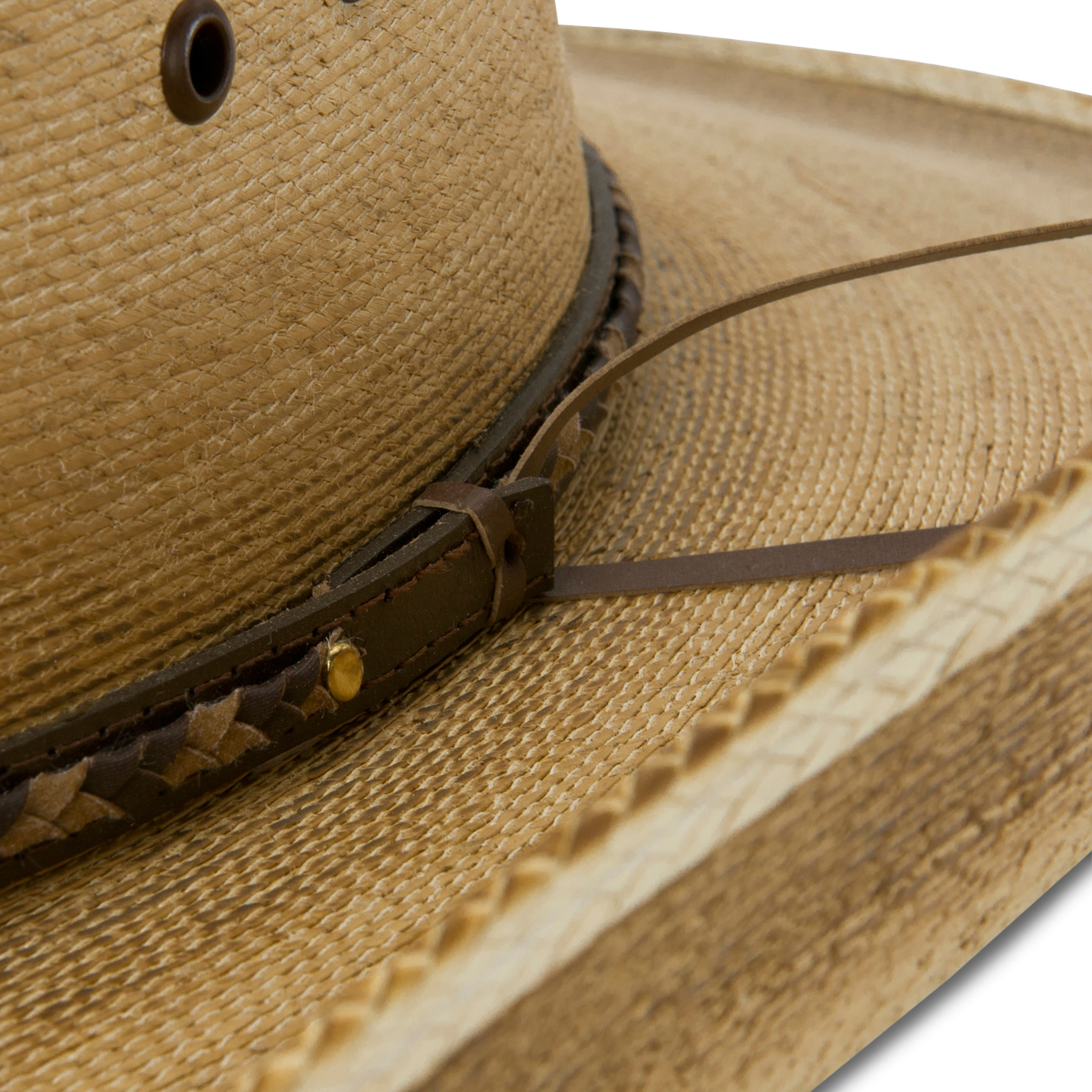 Resistol Hats Jason Aldean Georgia Boy Flamed Burned Palm Leaf Cowboy Hat - Image 1