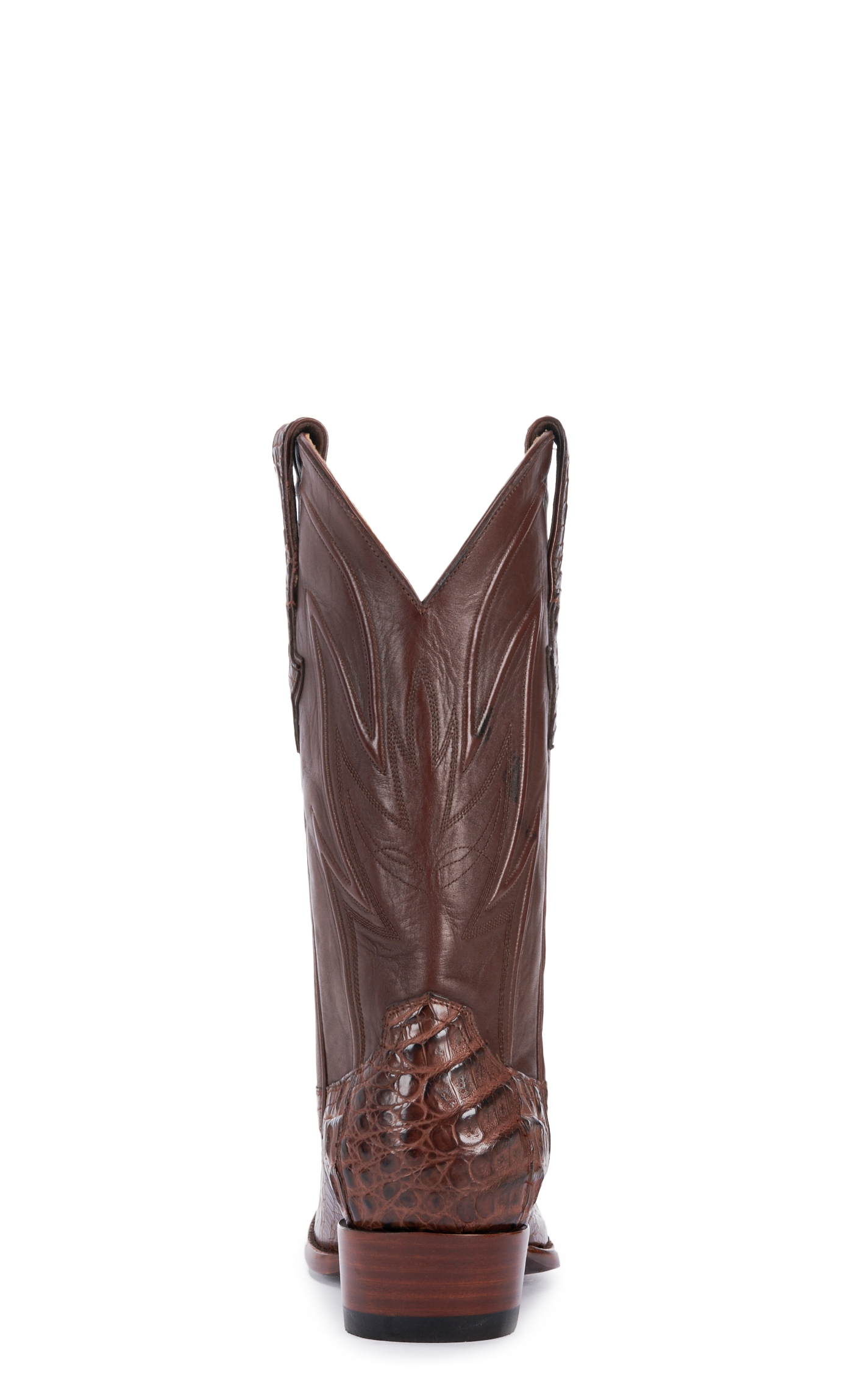 JRC & Sons Men's Weldon Caiman Belly Round Toe Exotic Cowboy Boot in Cigar - Image 1