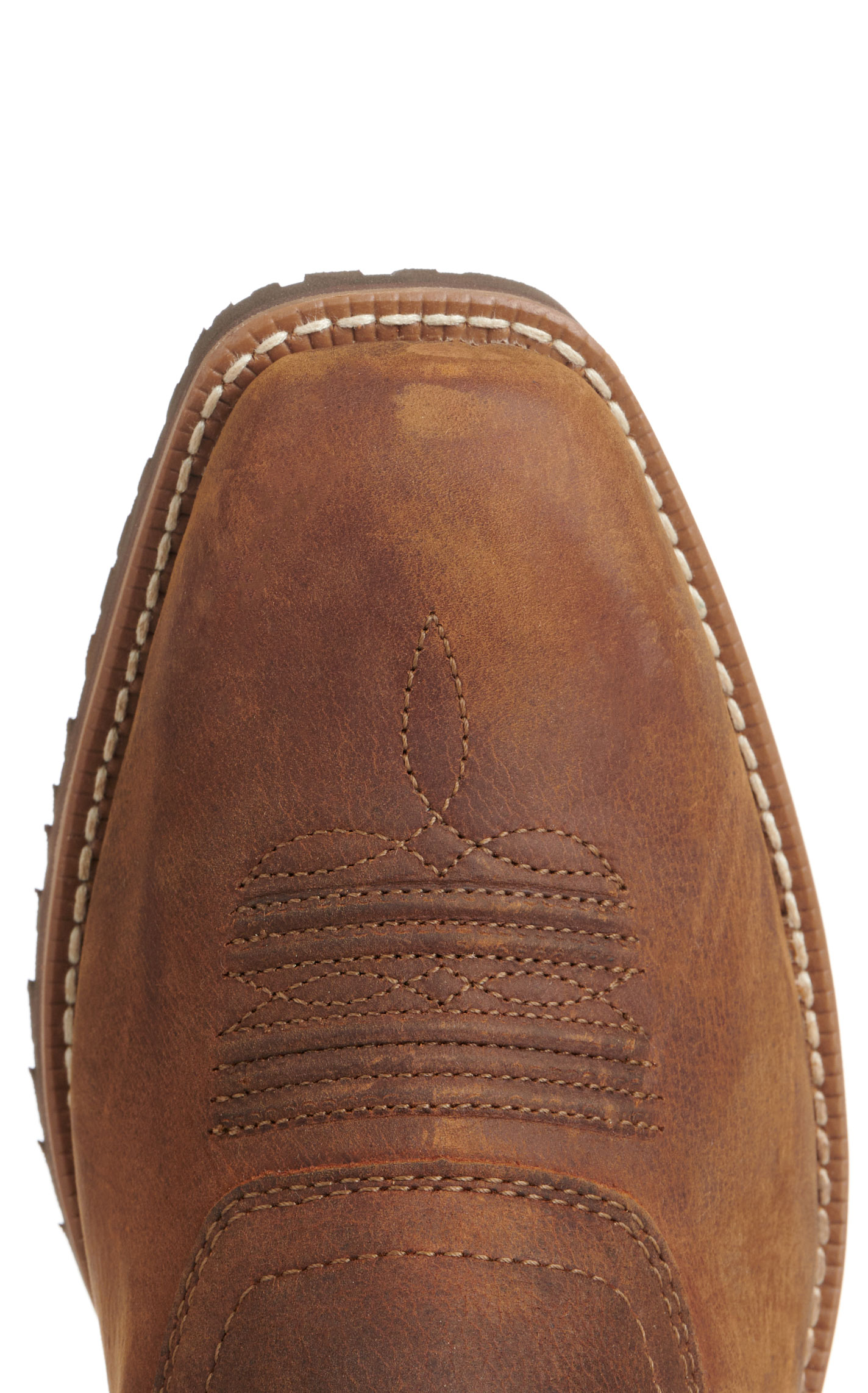 Ariat Men's Hybrid Roughstock Brown Waterproof Square Toe Cowboy Boots - Image 1