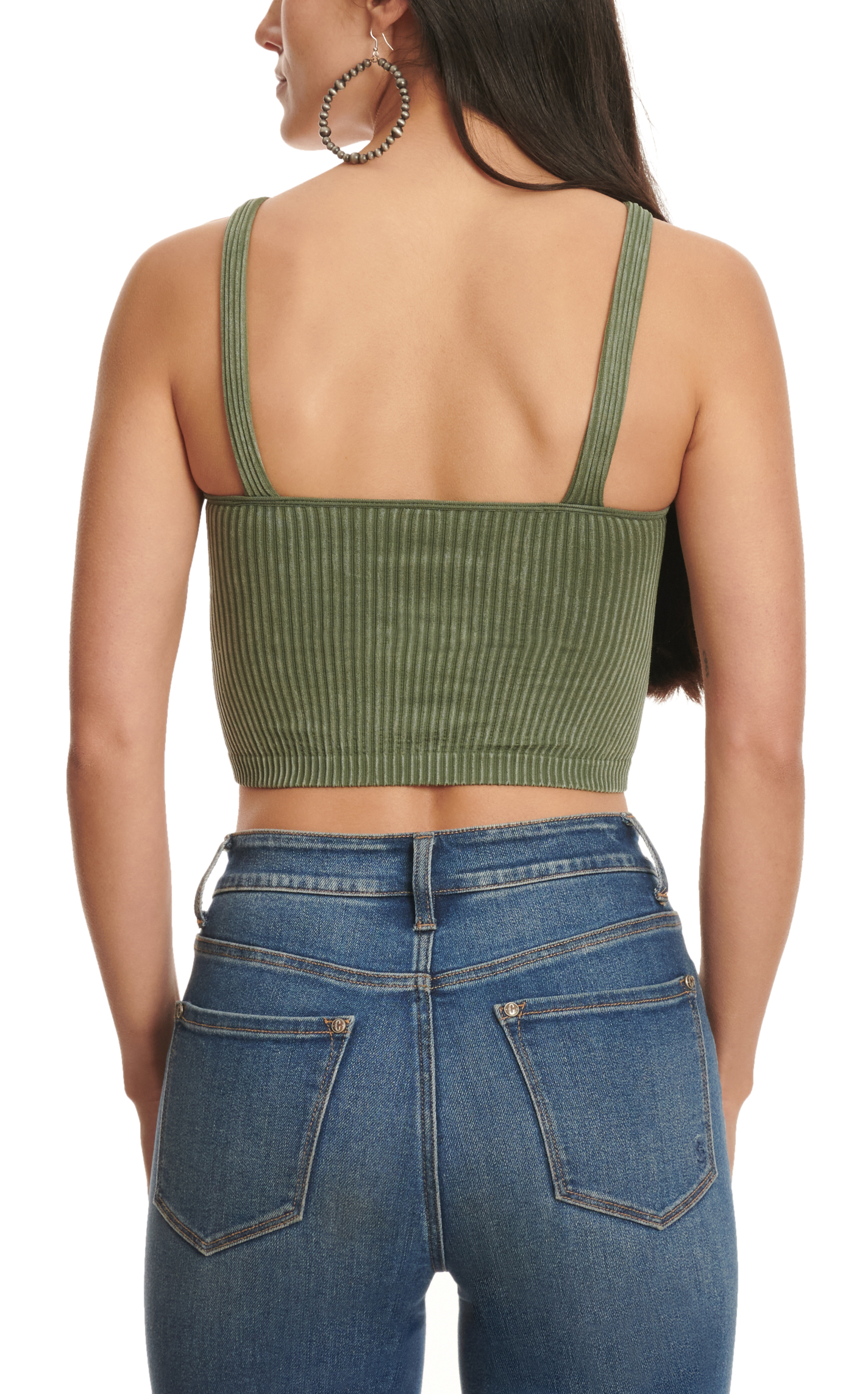 Wishlist Women's Iced Pine Ribbed Knit Cropped Cami-Tank - Image 2