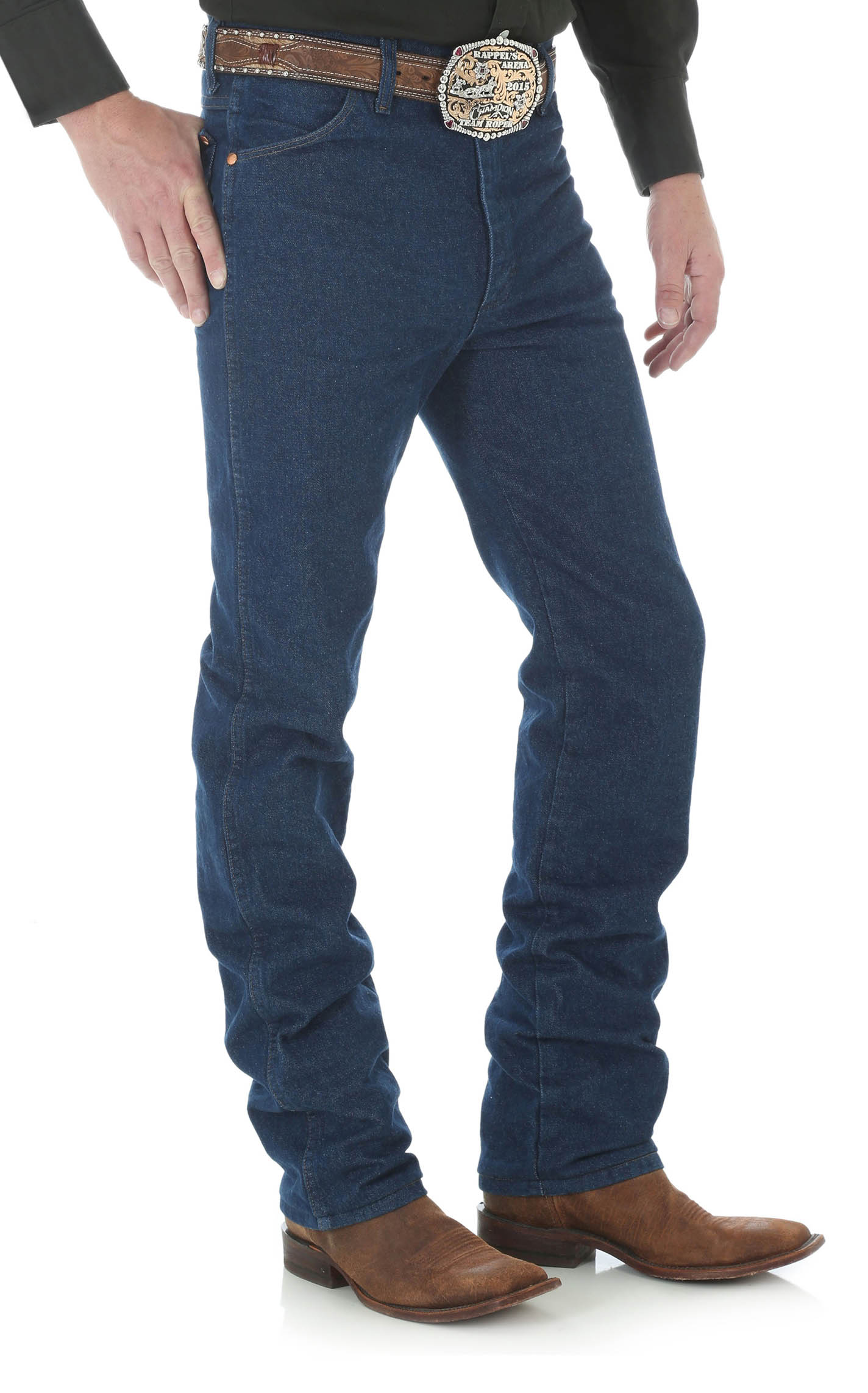 Wrangler Men's Dark Wash Cowboy Cut Prewashed Slim Fit Straight Leg Jeans - Big & Tall Sizes - Image 1