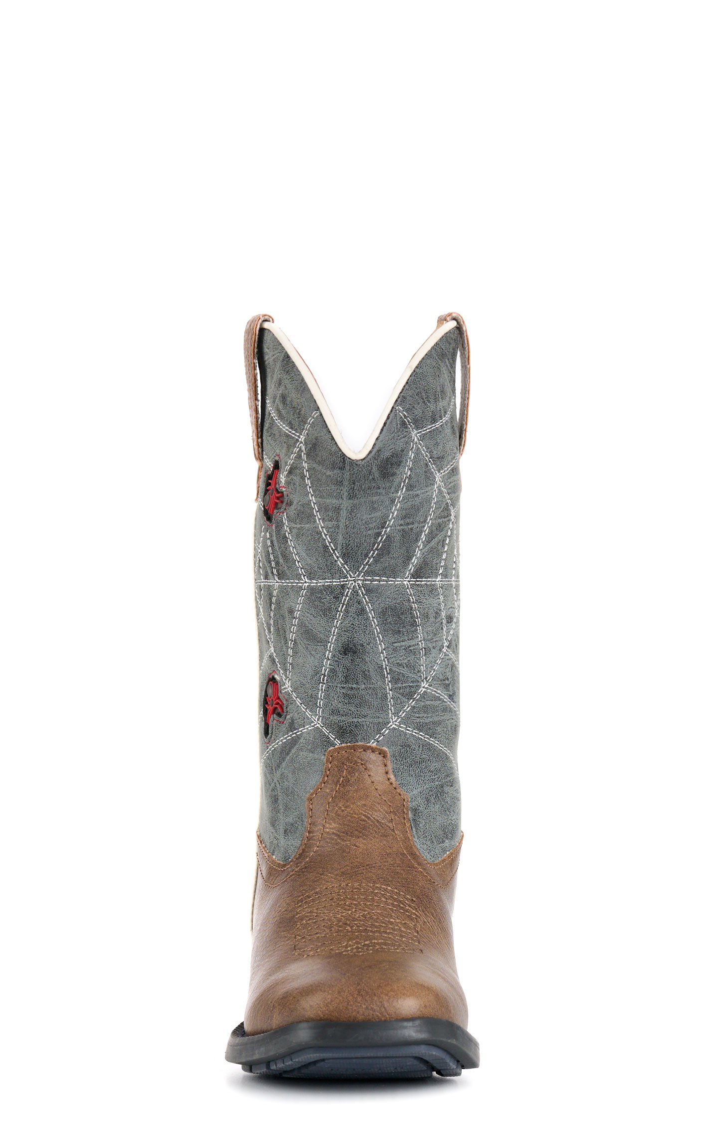 Roper Boys' Spidie Blue and Brown Light Up Square Toe Cowboy Boots - Image 1