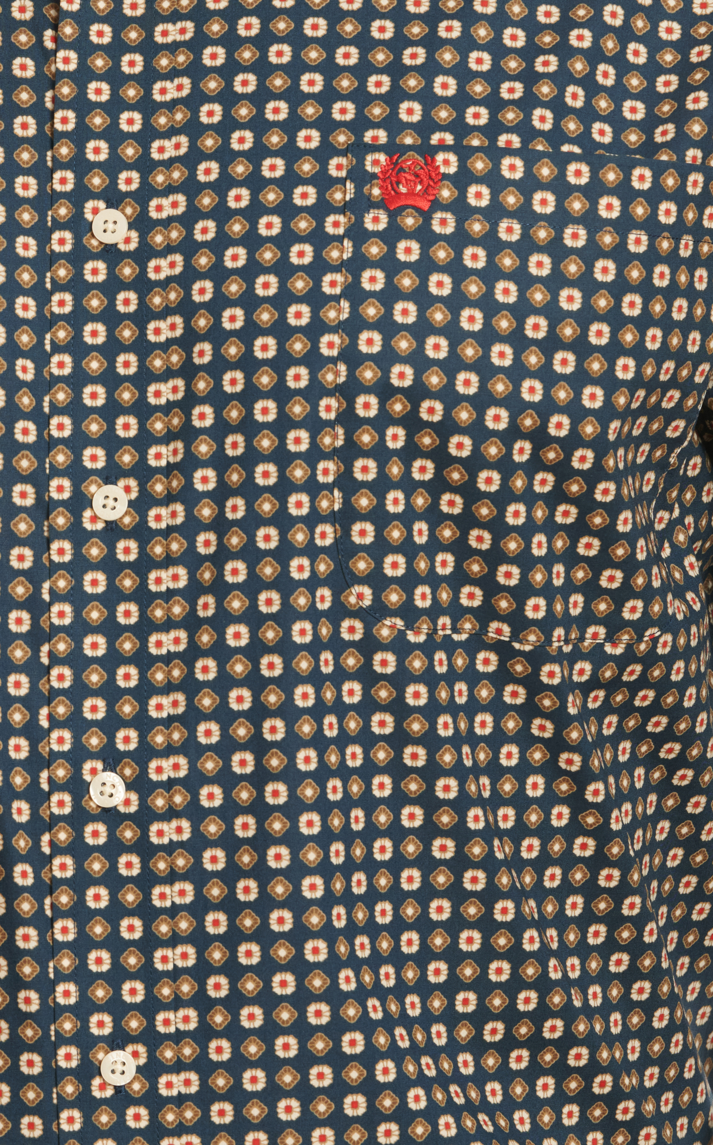 Cinch Men's Teal & Latte Floral Geo Print Western Shirt - Image 1