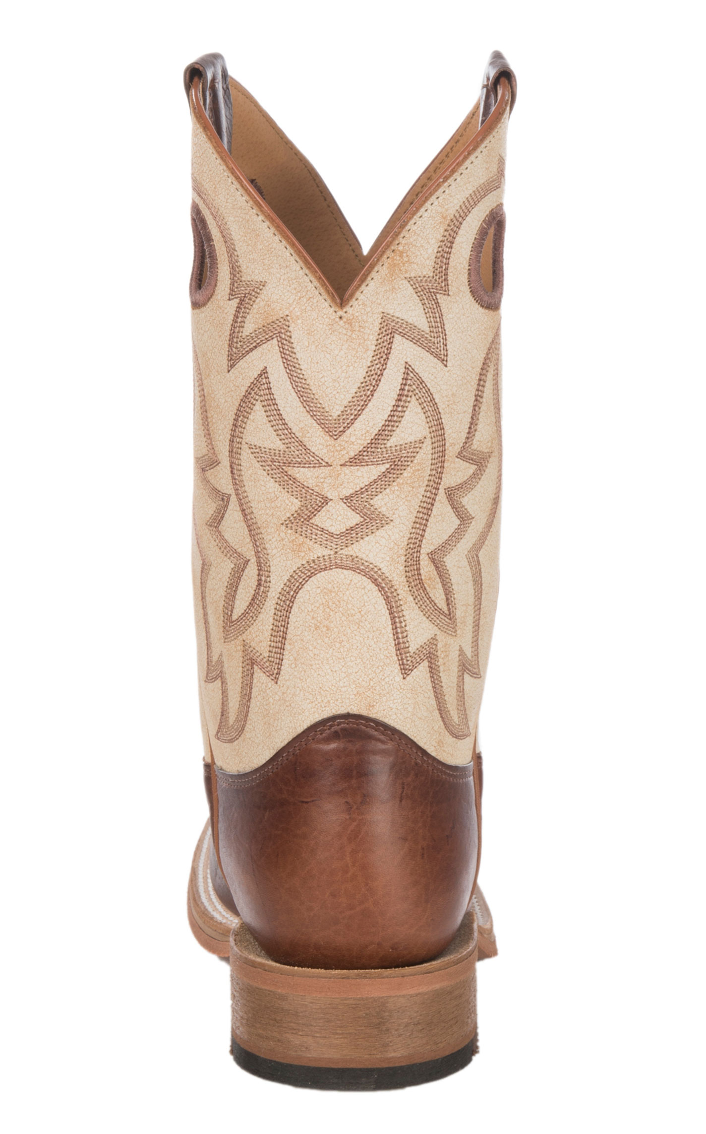 Justin Men's Bent Rail Performance Caddo Brown Cognac and Desert Bone Wide Square Toe Cowboy Boot - Image 1