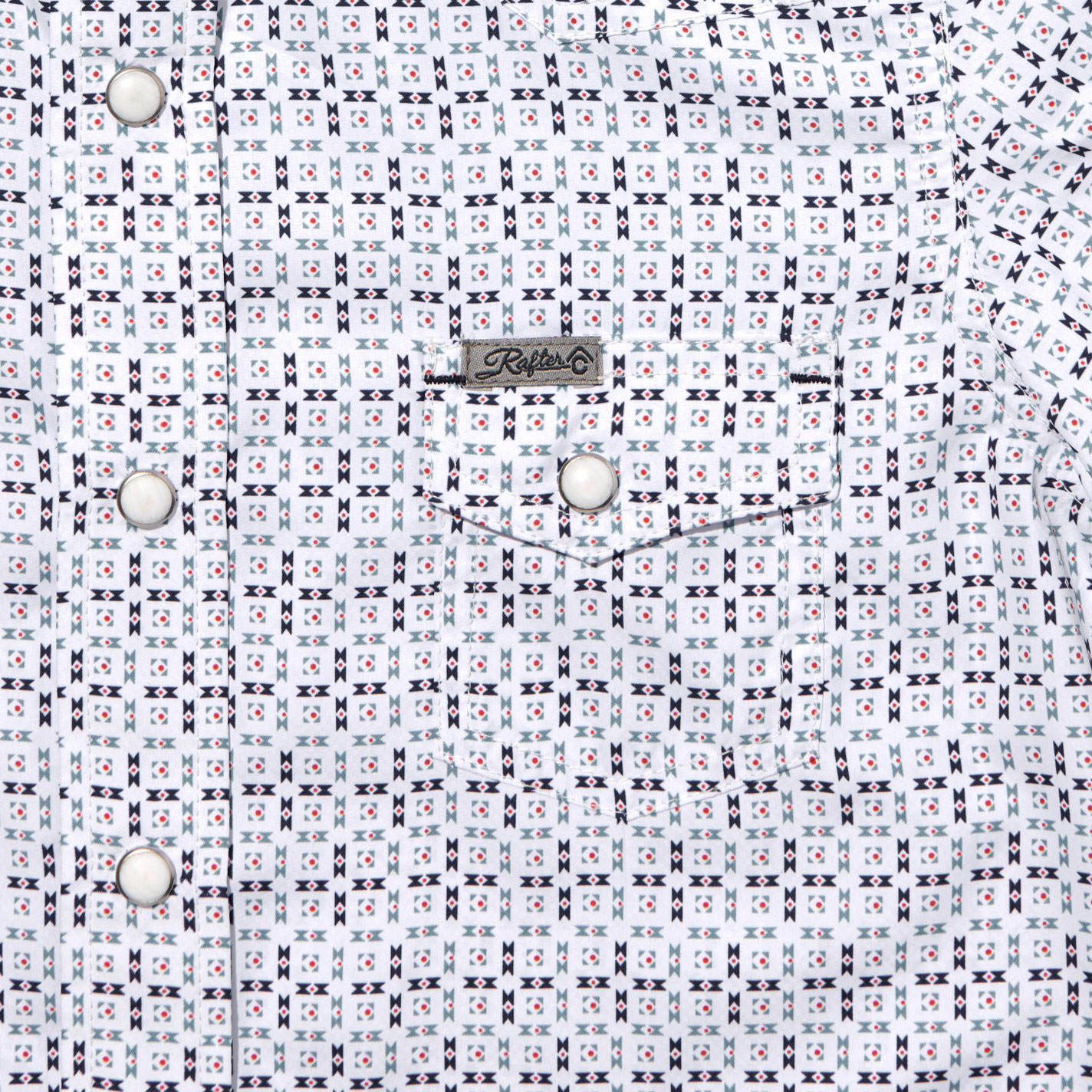 Rafter C Outdoors Boy's Navy & Gray Aztec Geo Shirt - Image 1