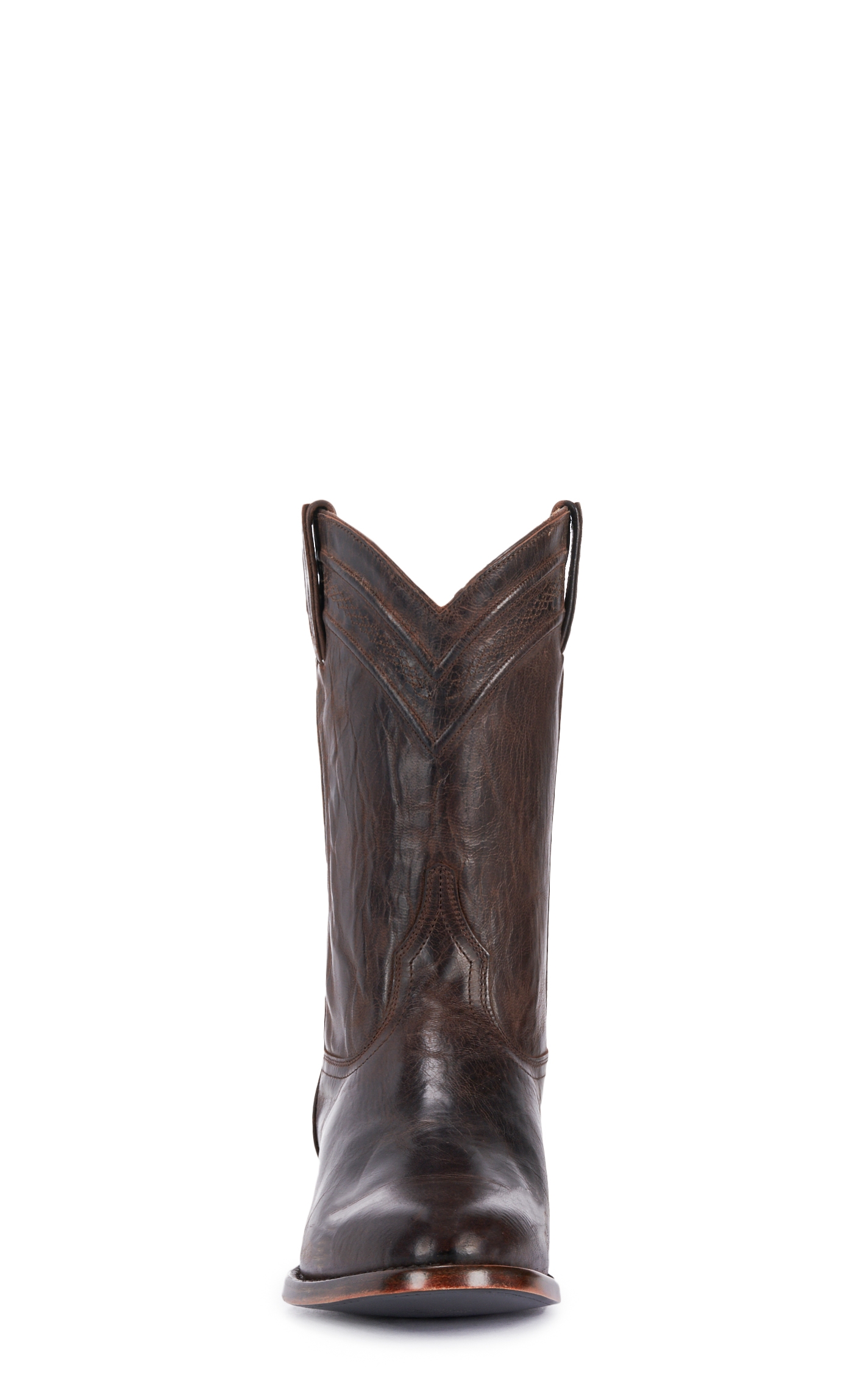 JRC & Sons Men's Todd Mad Dog Goat Leather Round Toe Roper Boot in Chocolate Brown - Image 1