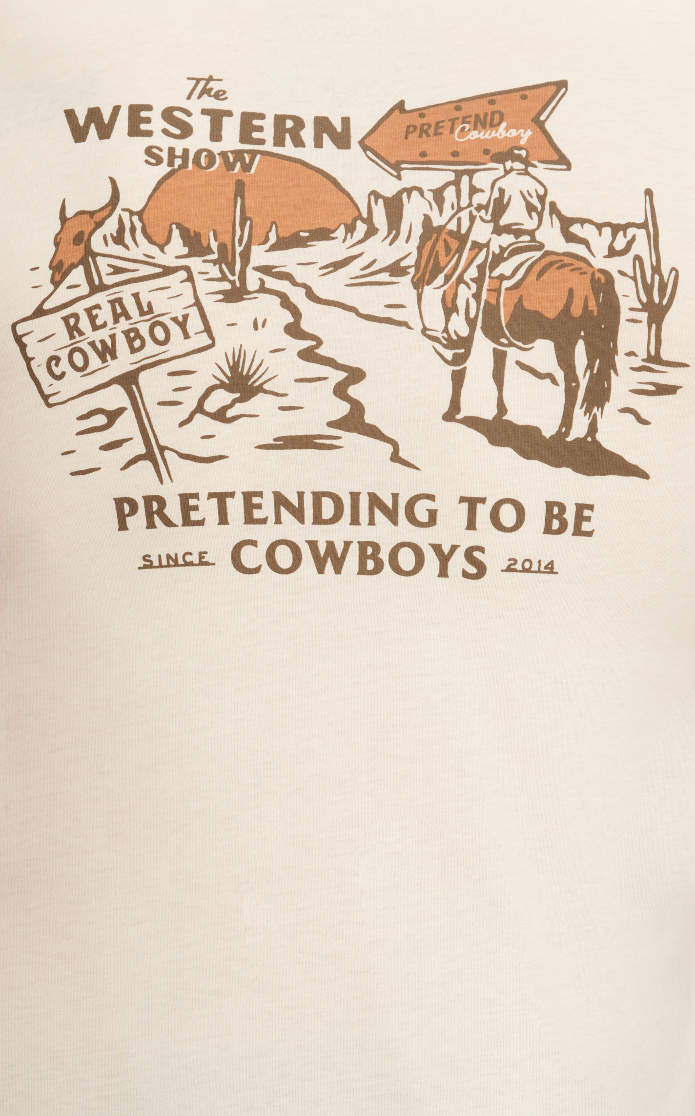 Sendero Provisions Co. Men's Bone Western Show Desert Cowboy Logo Graphic Short Sleeve T-Shirt - Image 1