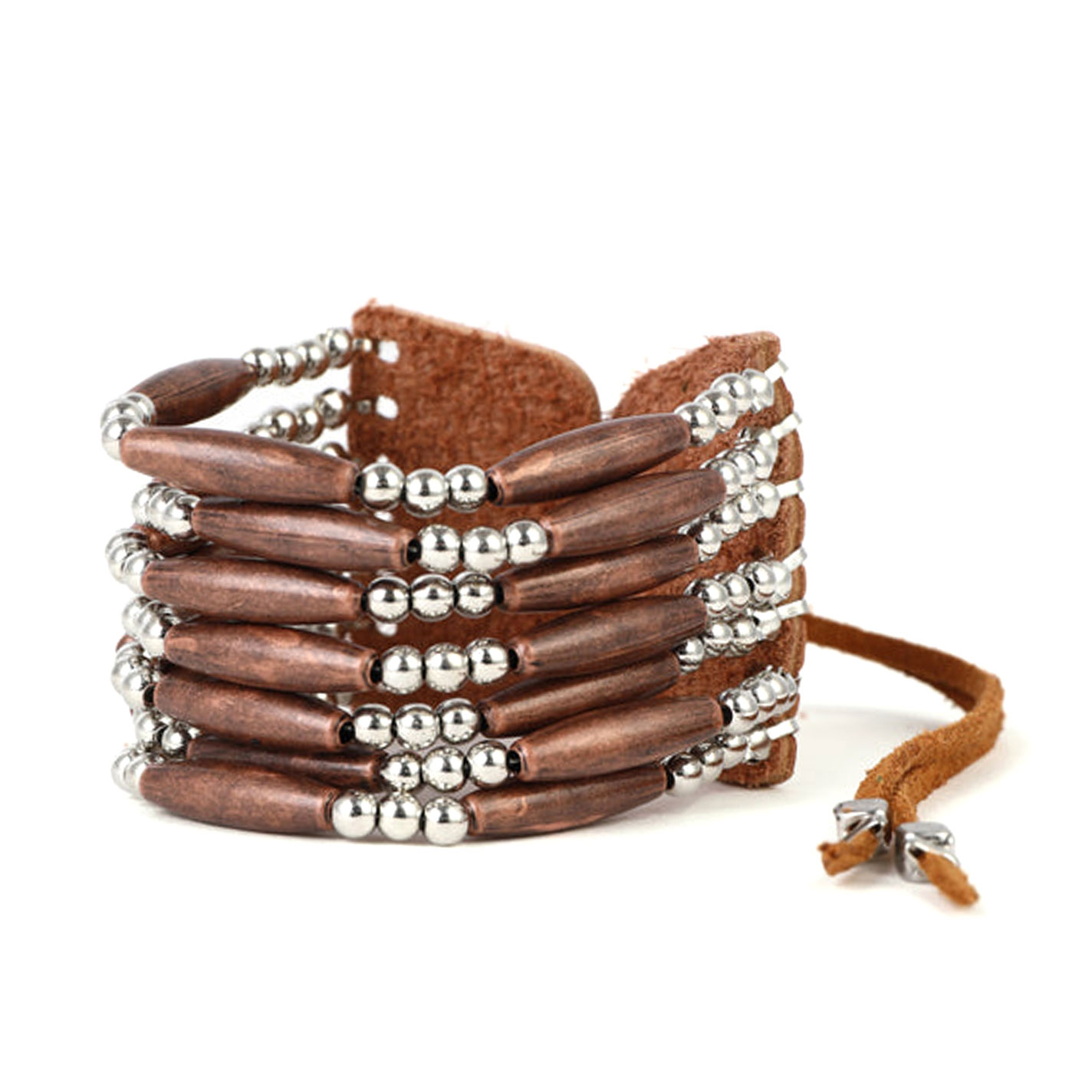 Cowgirl Confetti Beauty Mark Leather & Beaded Cuff Bracelet - Image 2
