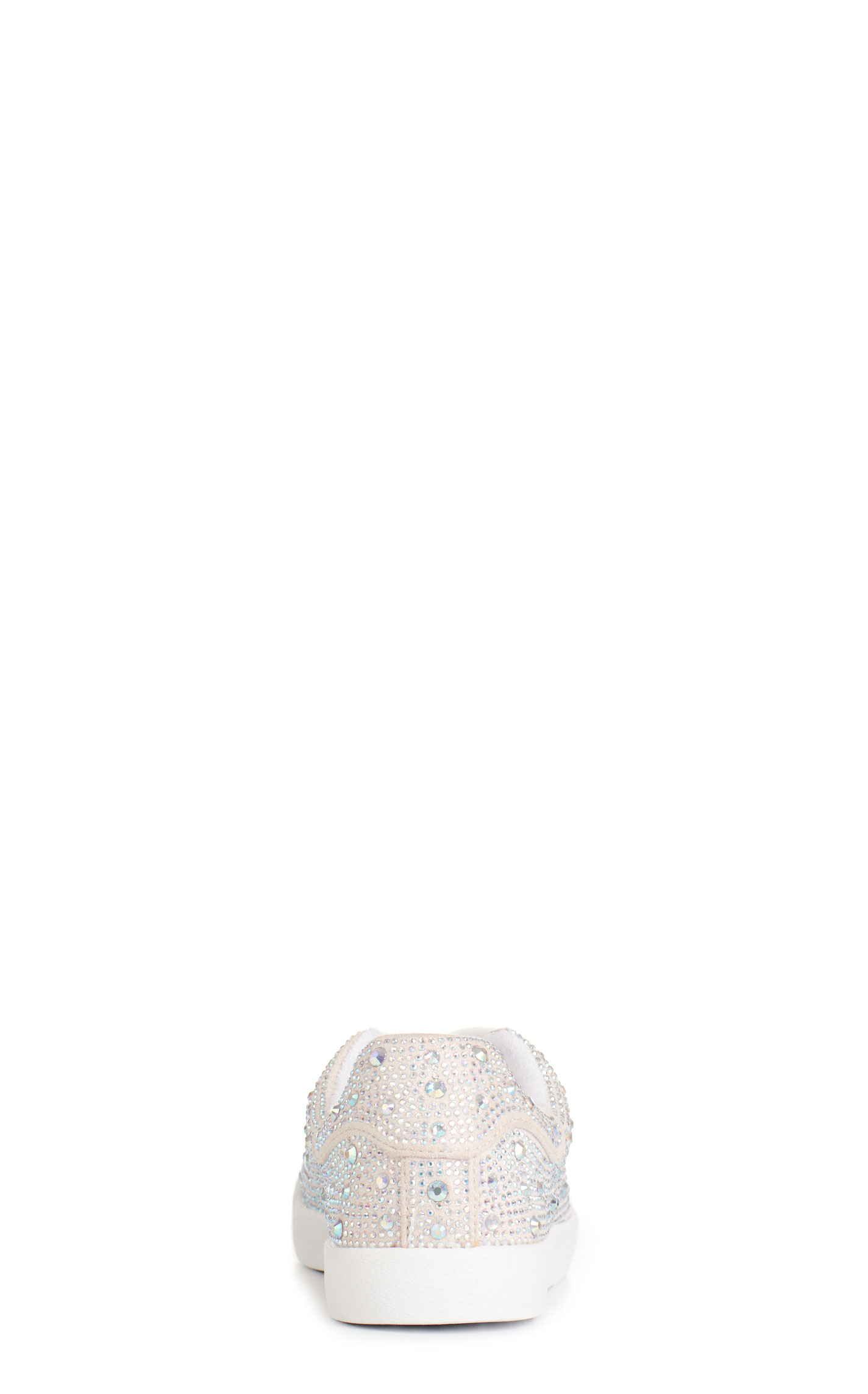 Very G Women's Cream Rhinestone Covered Casual Sneakers - Image 1