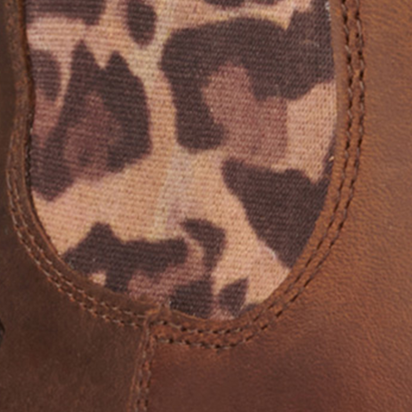 Ariat Women's Fatbaby Twin Gore Tan and Leopard Round Toe Chelsea Boots - Image 1