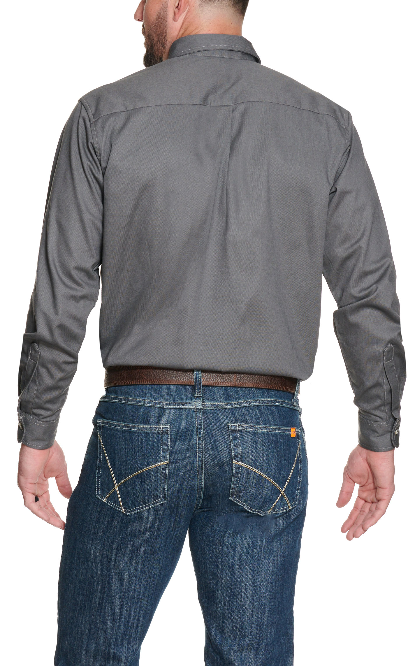 RIGGS by Wrangler Men's Gray FR Work Shirt - Image 1