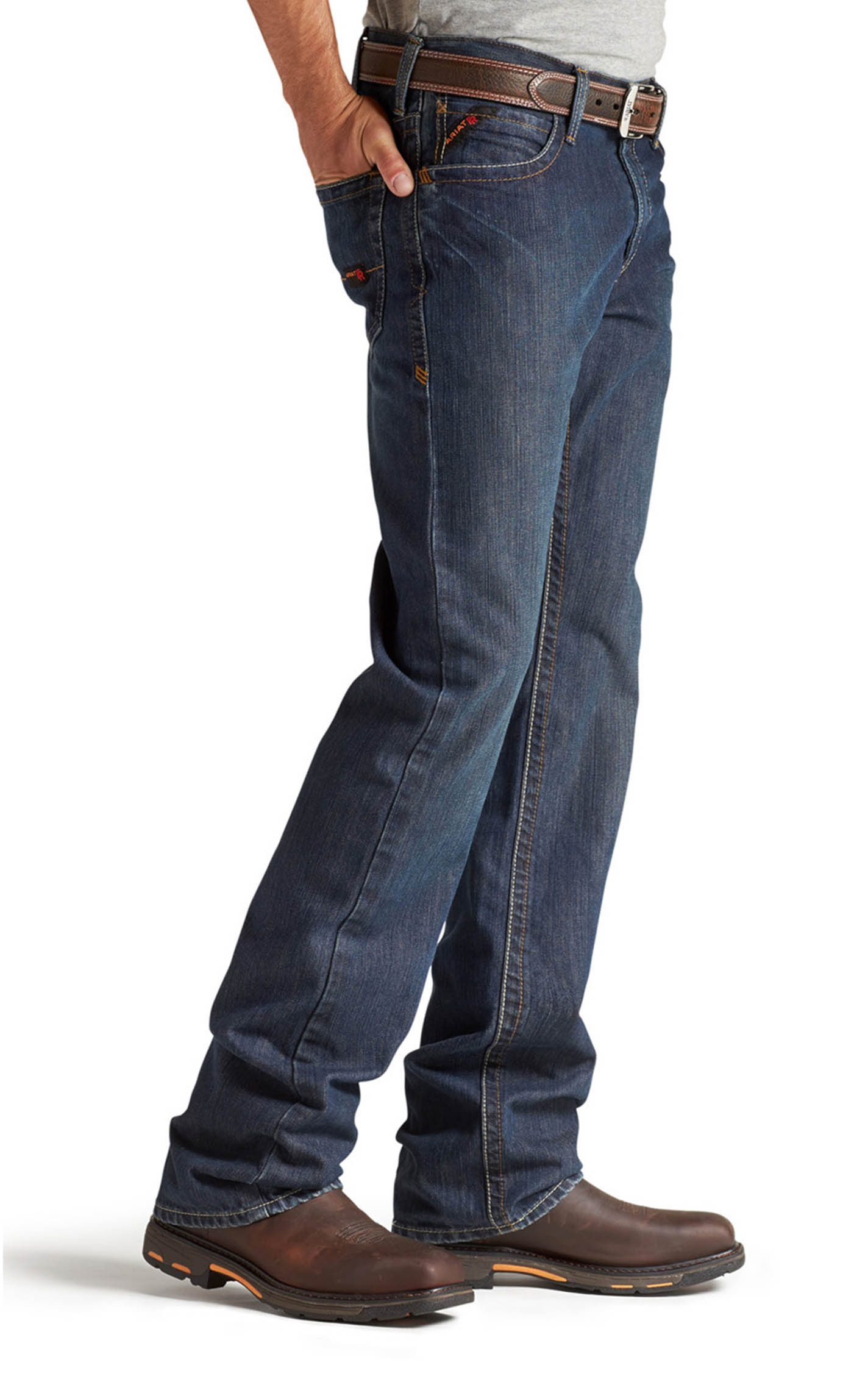 Ariat Men's M4 Shale Low Rise Basic Boot Cut FR Work Jeans - Big & Tall - Image 1