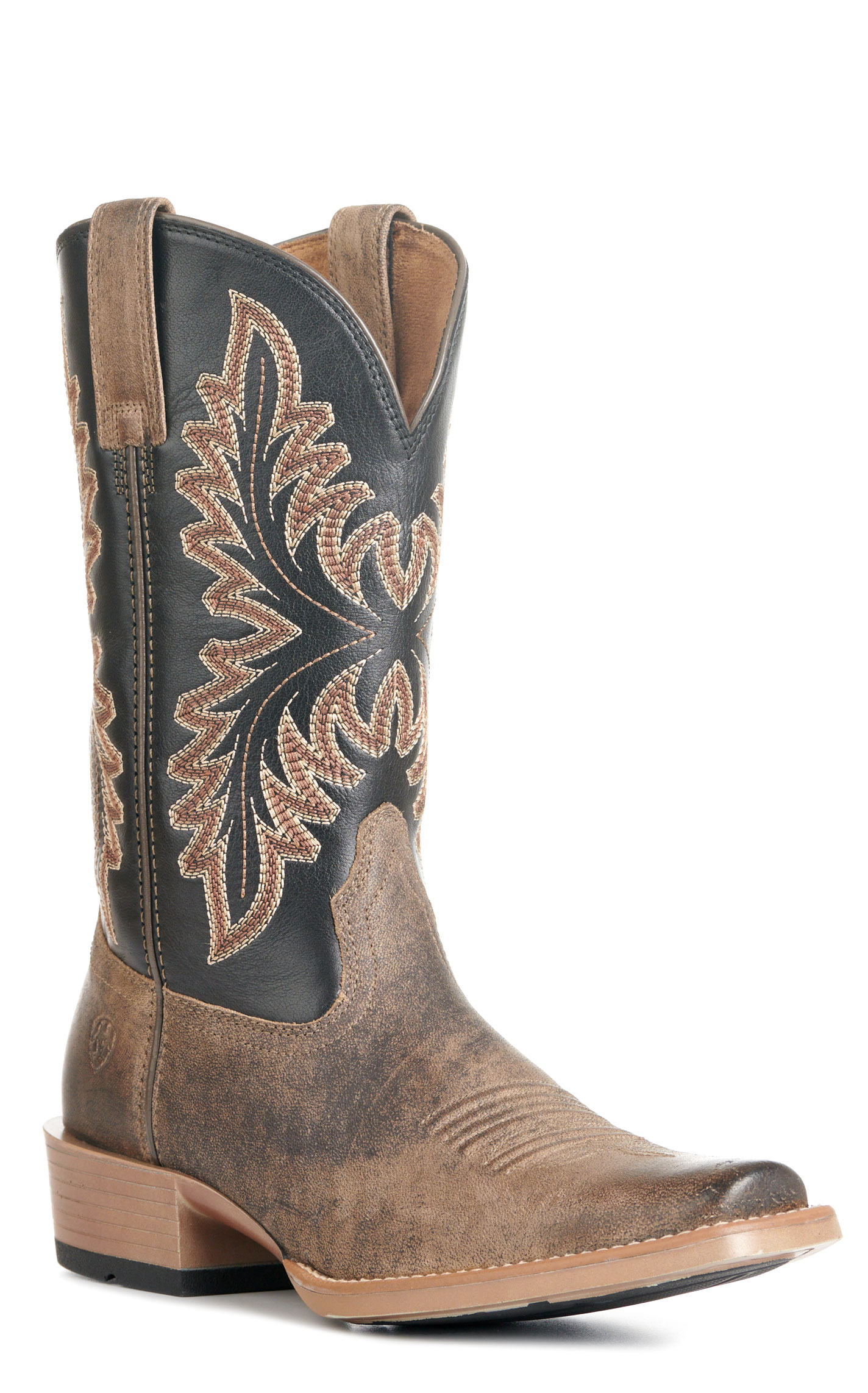 Ariat Men's Renegade Stone and Black Bantamweight Punchy Square Toe Cowboy Boots - Image 1