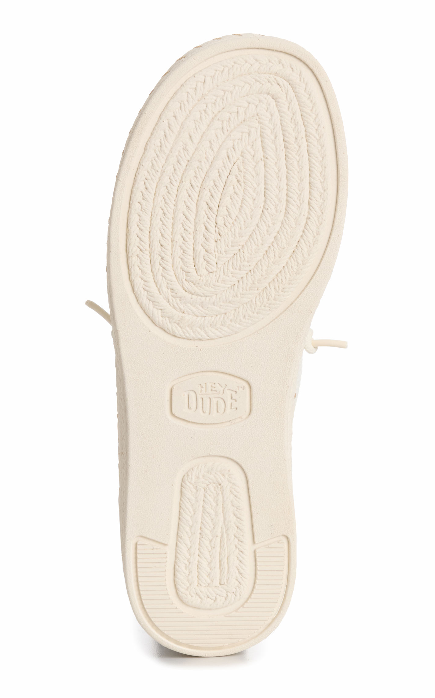 Hey Dude Women’s Wendy White Espadrille Woven Lace Up Moc Toe Casual Shoes - Image 1