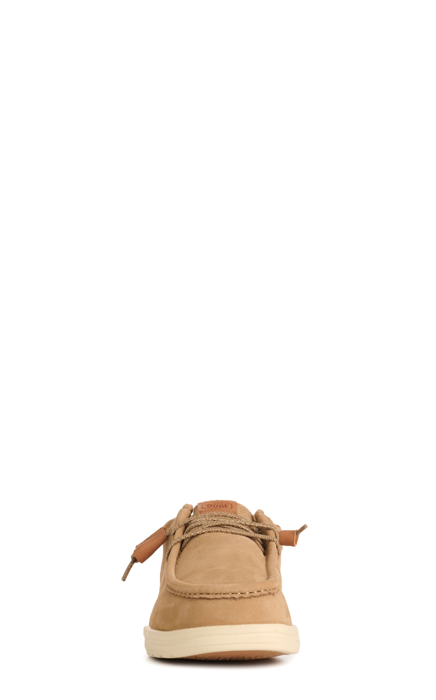 Hey Dude Men's Wally Grip Craft Tan Leather Moc Toe Casual Shoes - Image 1