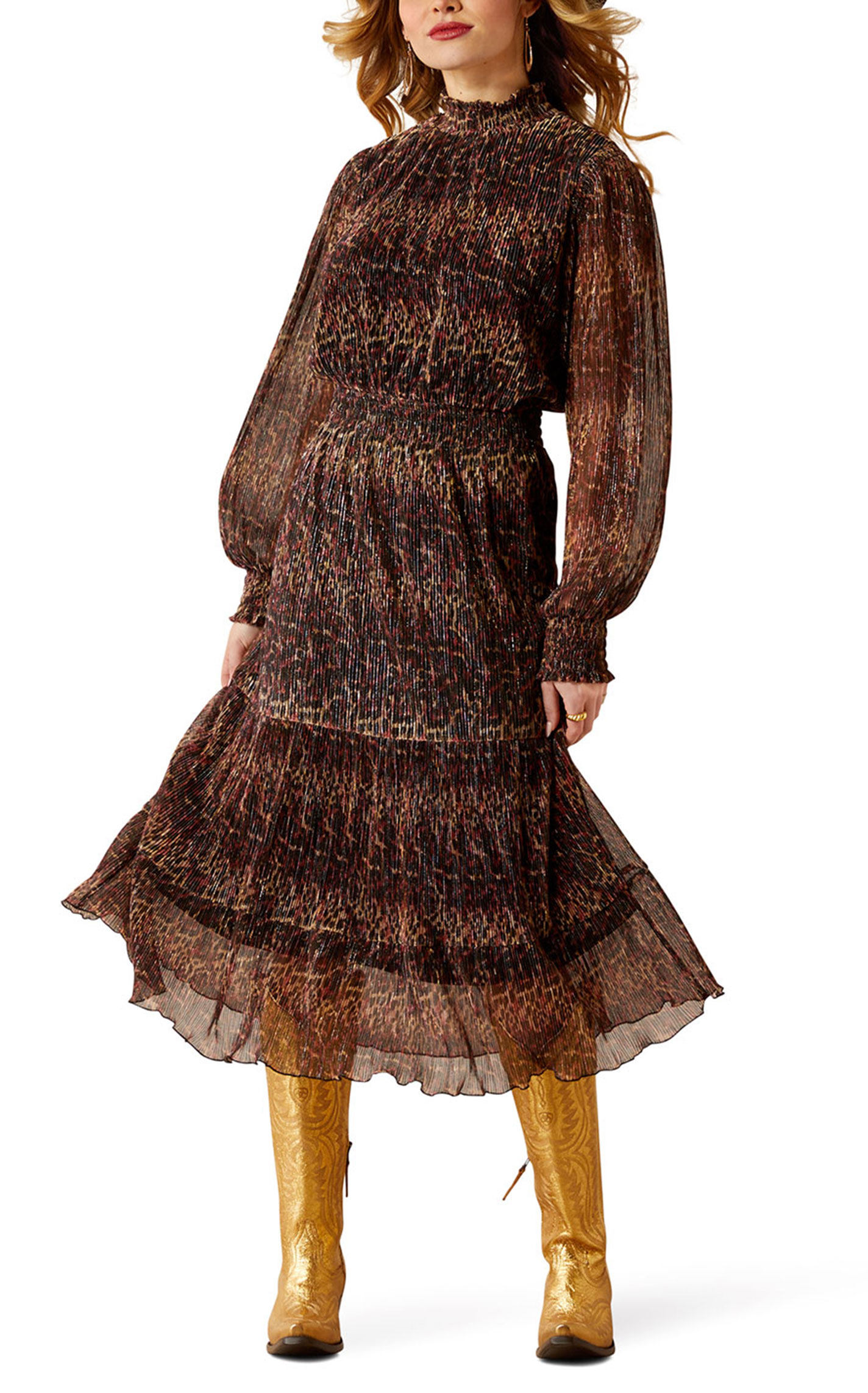Ariat Women's Cranberry Leopard Print & Sparkle Dress - Image 1