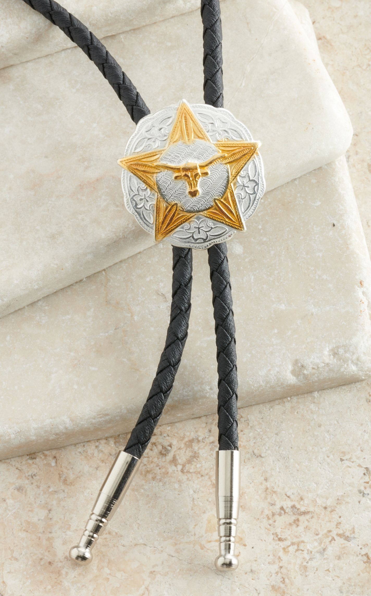 M&F Star and Longhorn Bolo Tie - Image 1