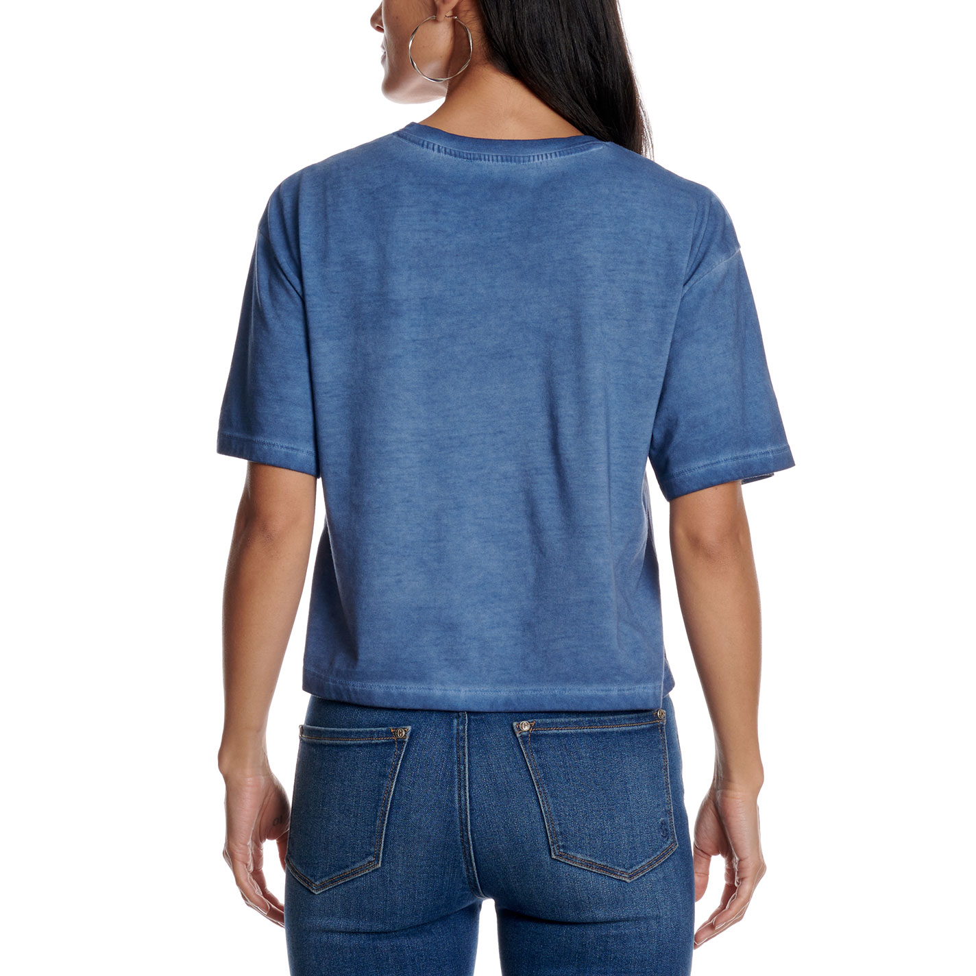 Zutter Women's Blue Bootstitch Patch T-Shirt - Image 1