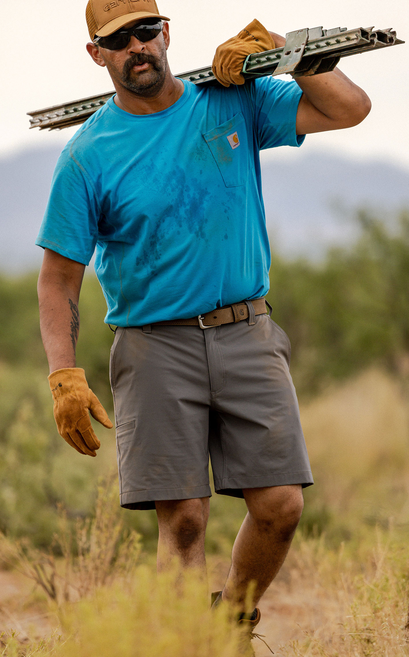 Carhartt Men's Force Sun Defender Steel Relaxed Fit Shorts - Image 1