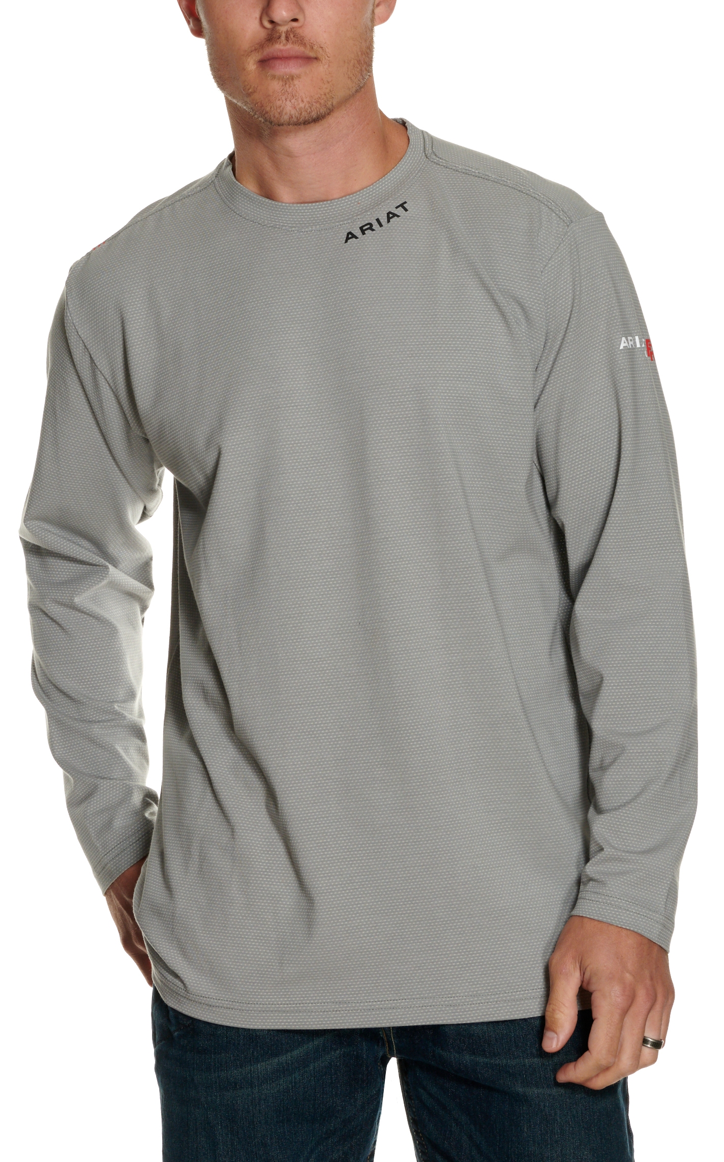 Ariat Men's Base Layer Silver Fox Long Sleeve FR T-Shirt - Big & Tall - Image 1
