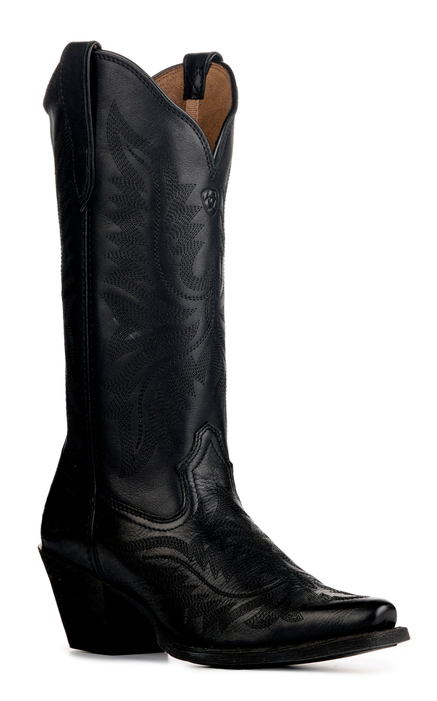 Ariat Women's Round Up Collins Black Snip Toe Cowboy Boots - Image 1